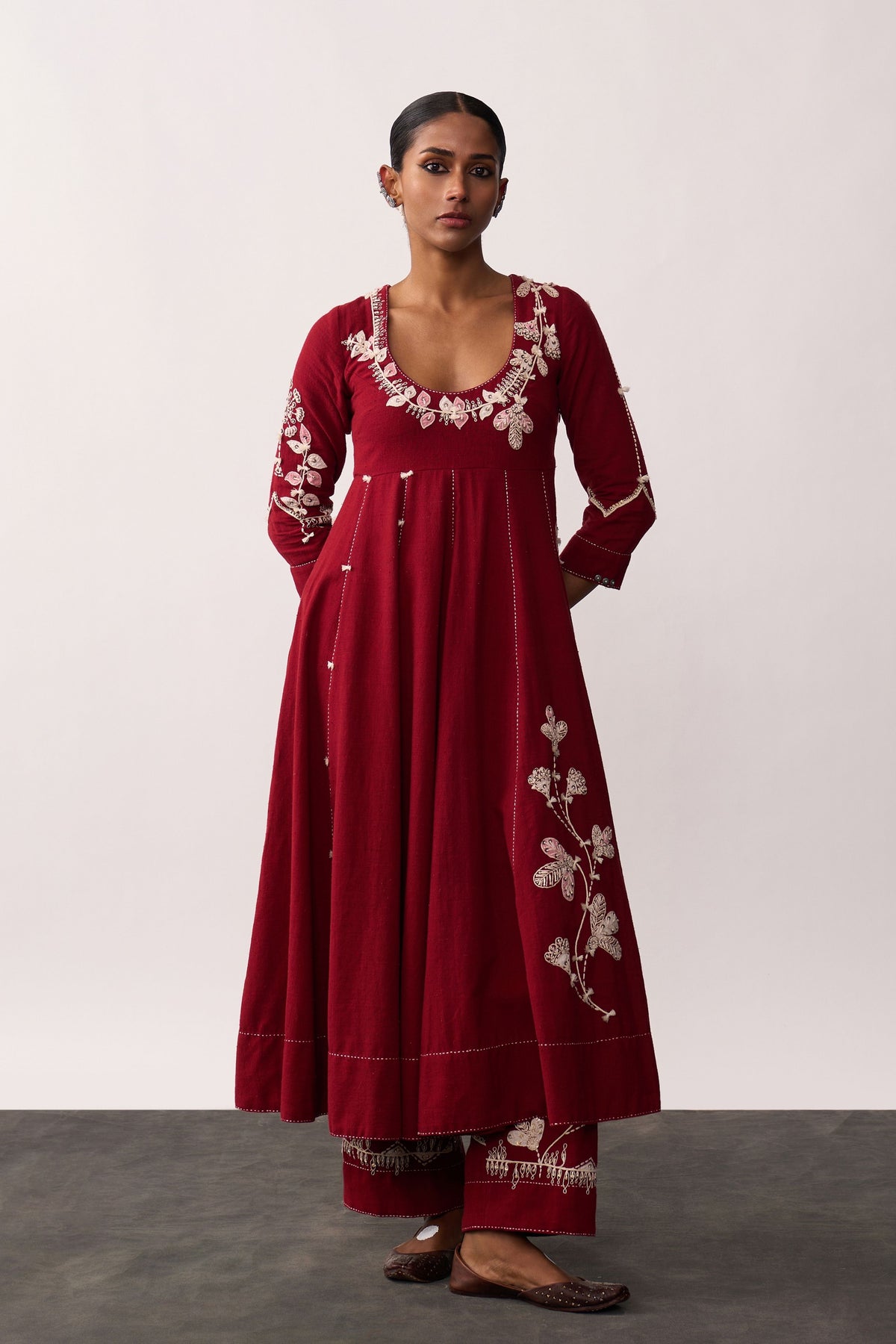 Kalpana Red Anarkali Set