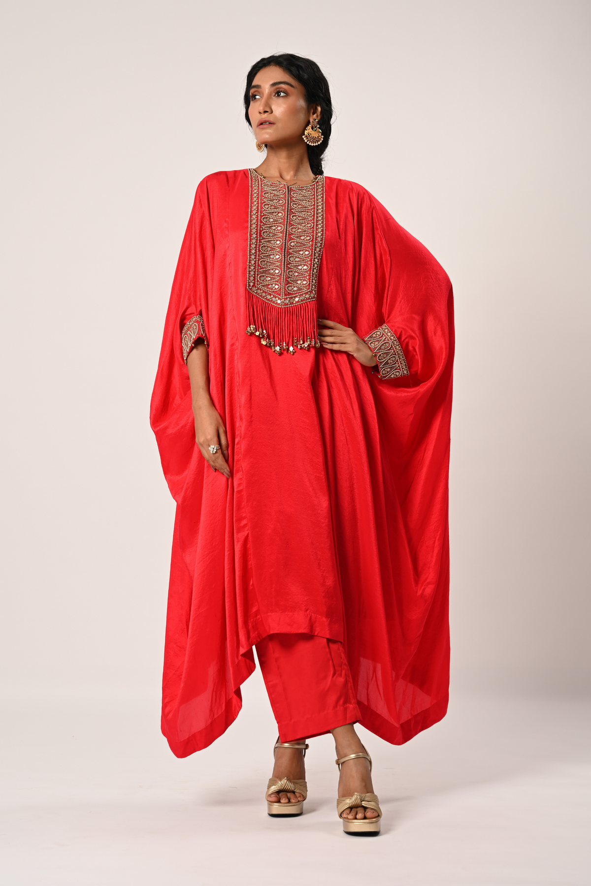 Red Kaftan Set