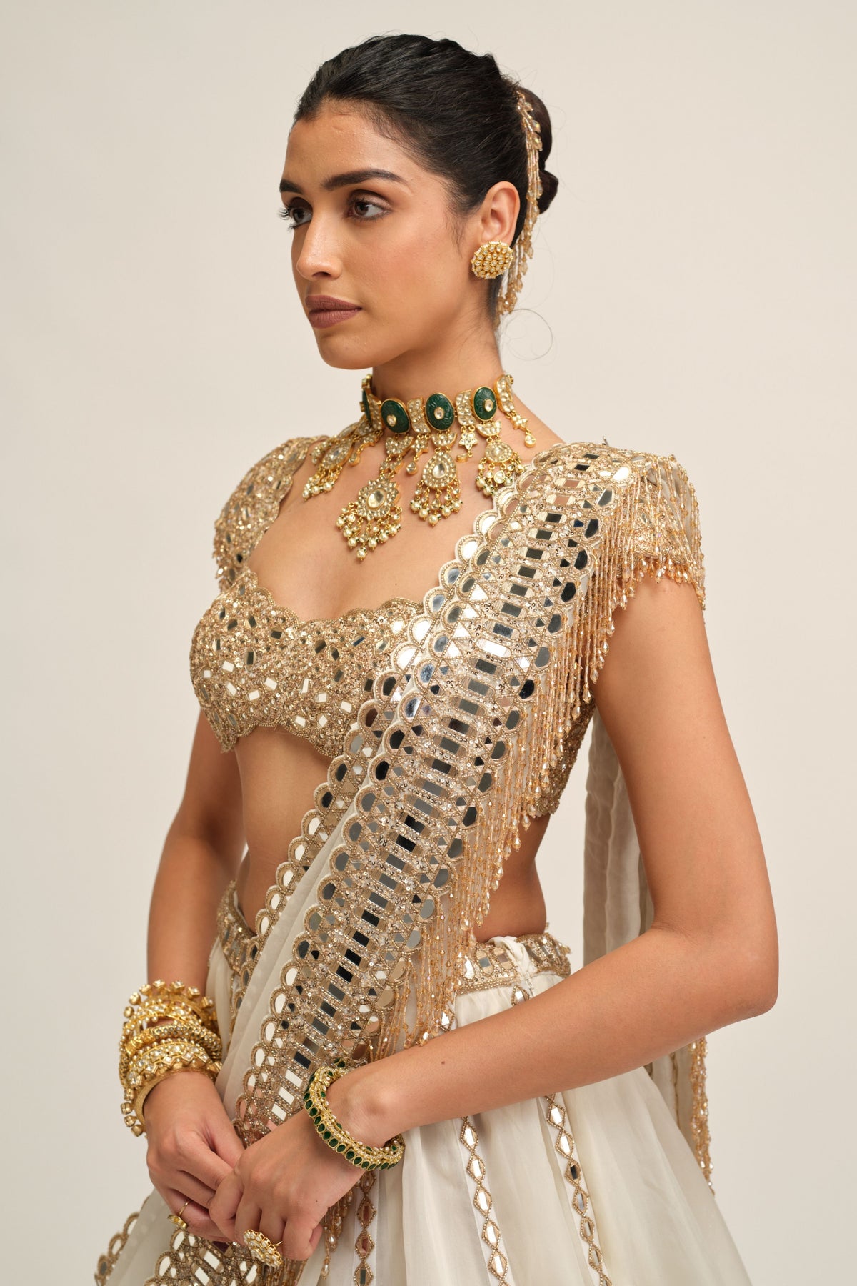 Off White Lehenga Set