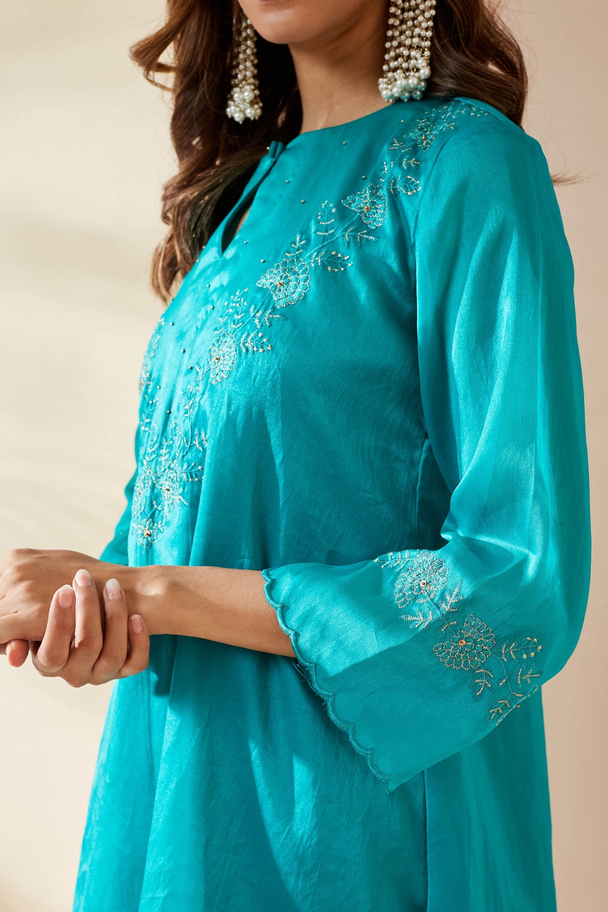 Turquoise Ruksaar Kurta Set