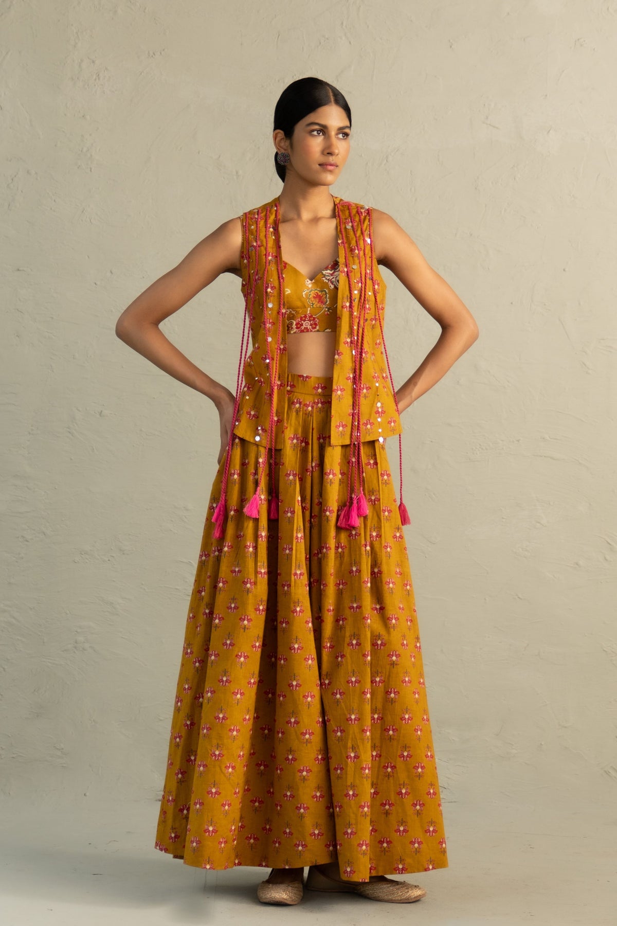 Mustard Skirt Set