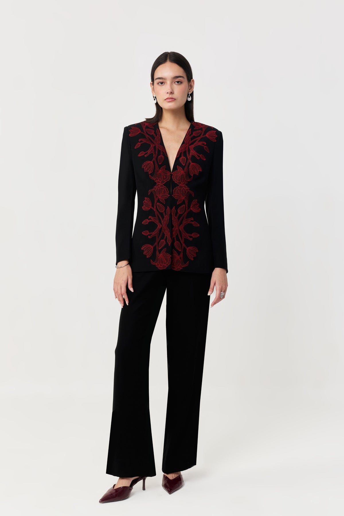 Wild Tulip Collarless Blazer Set