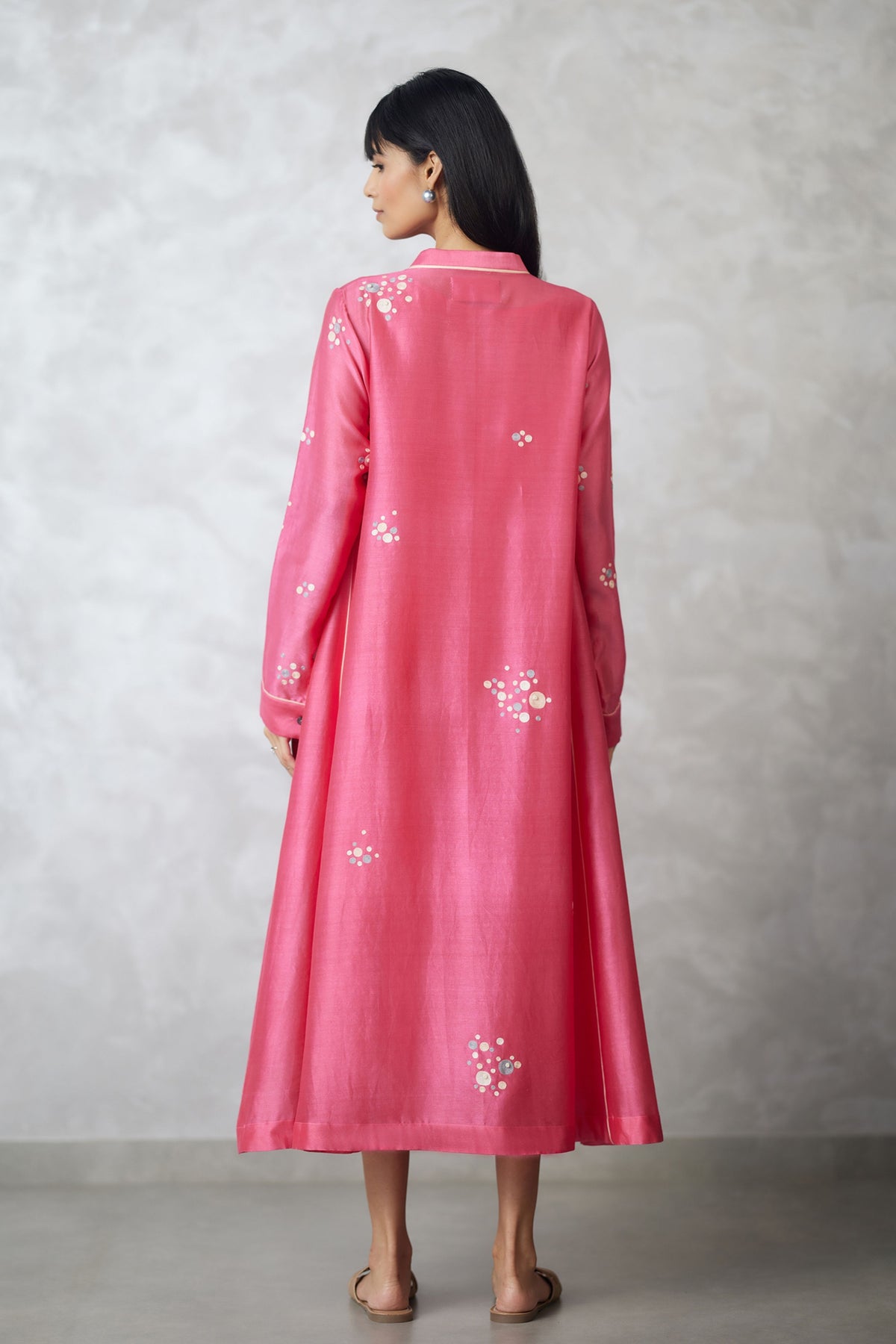 Coral Dress With Slip