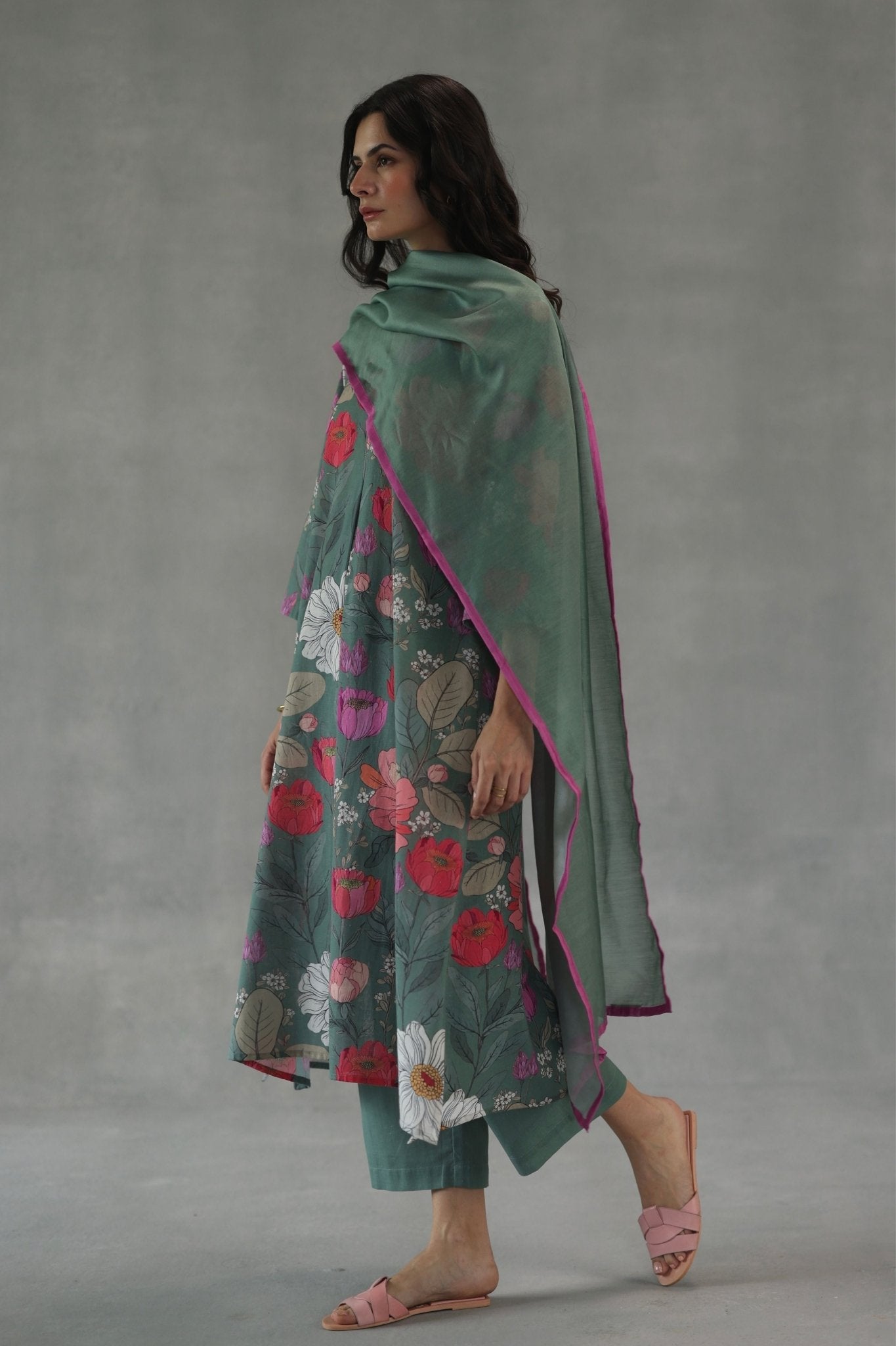 Roseate Dupatta - Roza Pret - Elahe