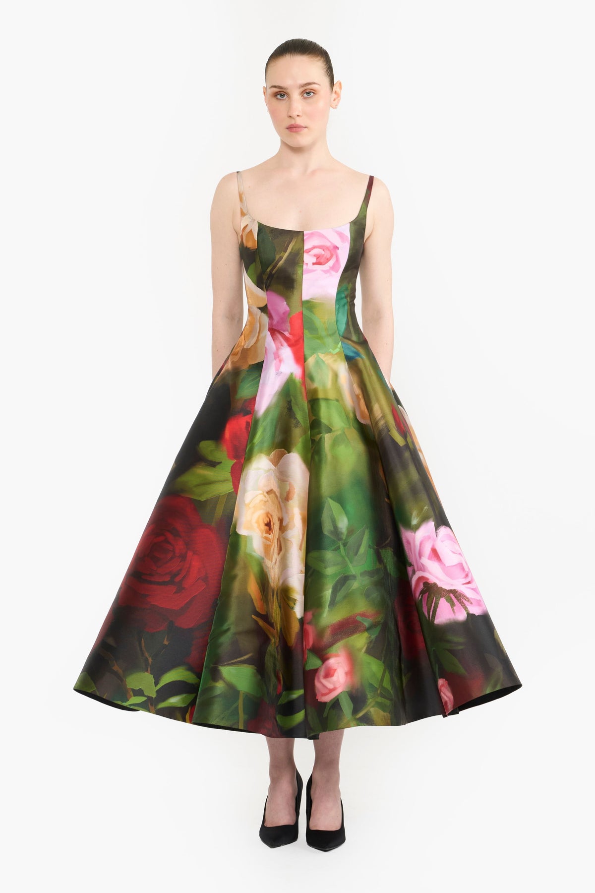 Panelled Flared Midi