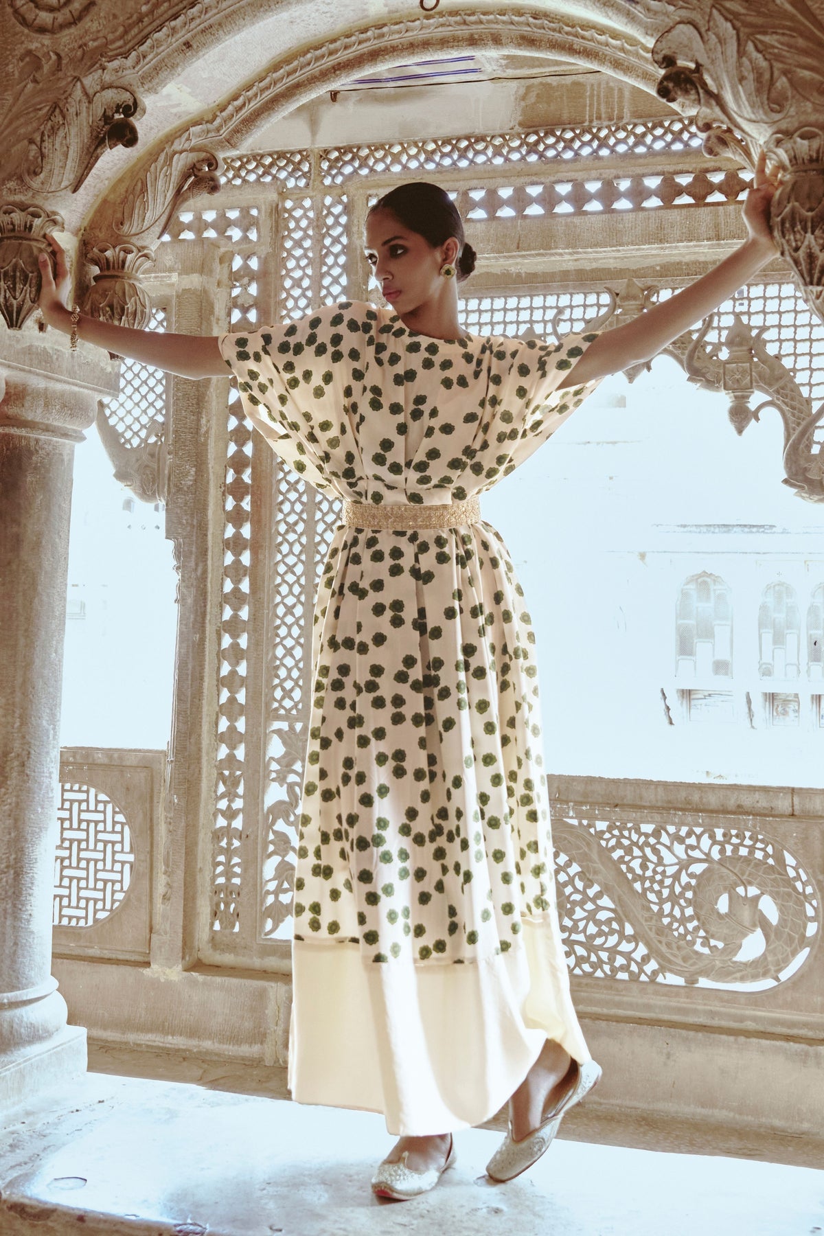 Ivory Belted Dress