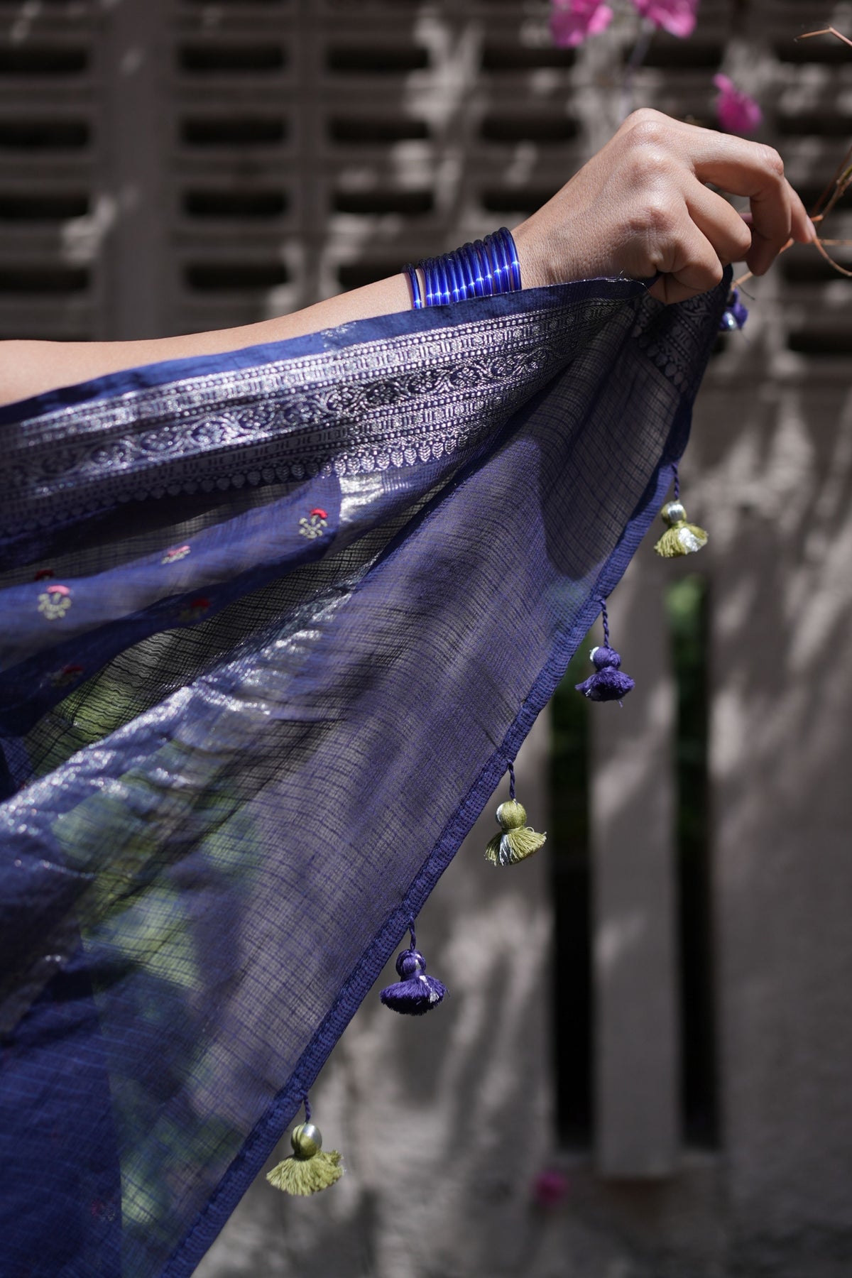 Ridhi Refined Lace Blue Saree