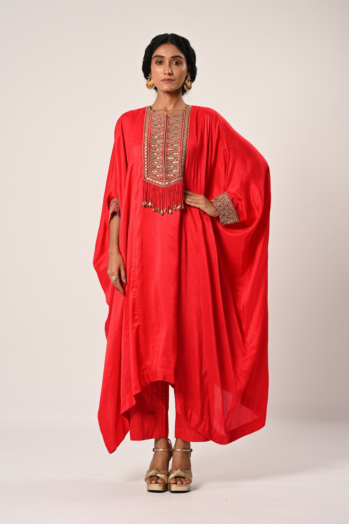 Red Kaftan Set