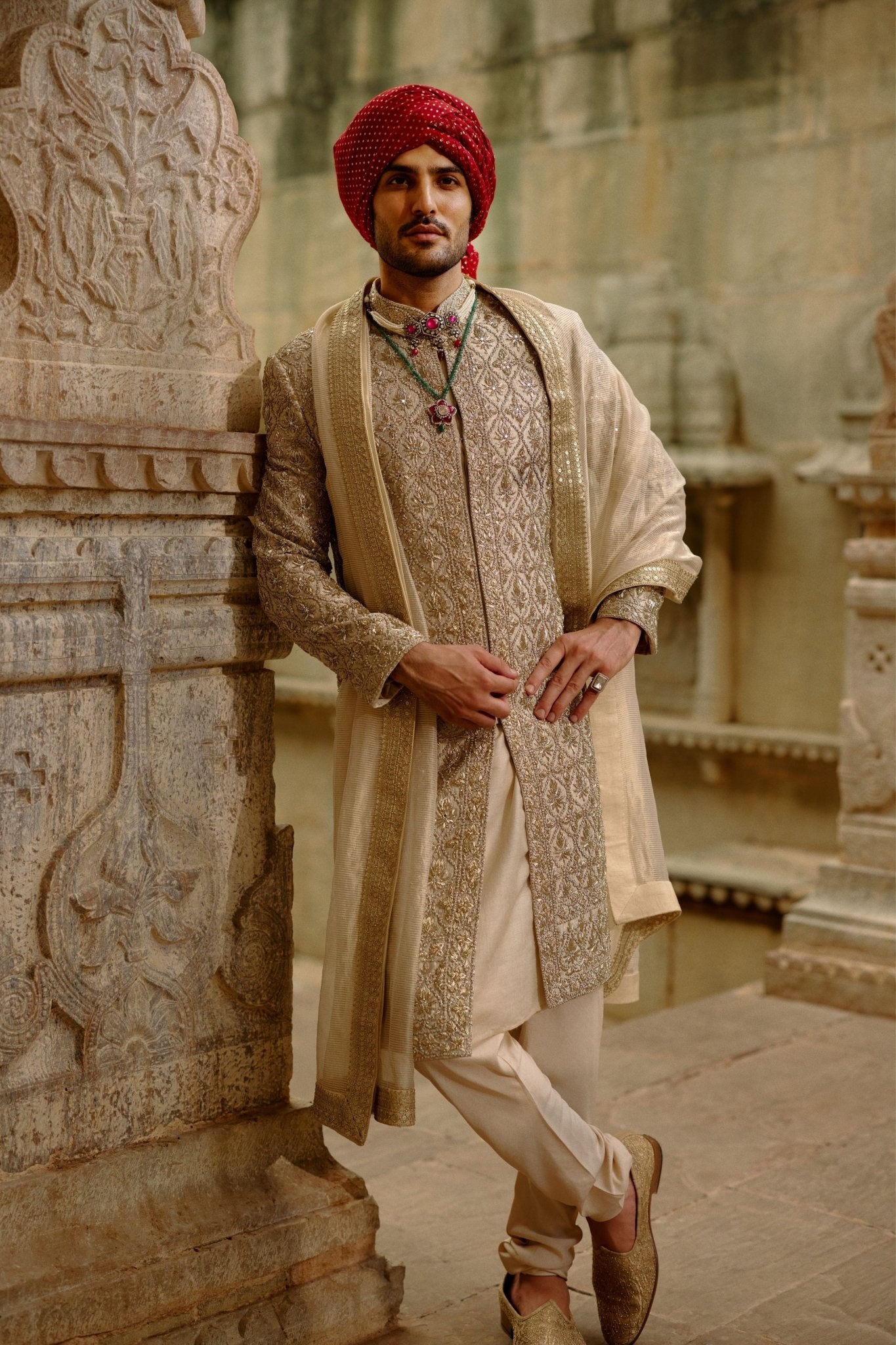 Zardozi Sherwani Set - Nitika Gujral Menswear - Elahe