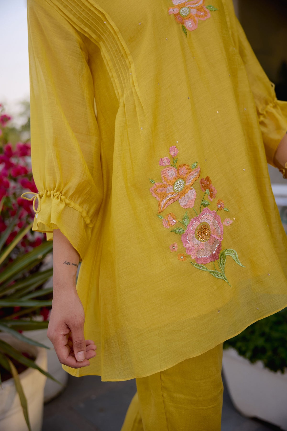 Yellow Sweet Rose Cord Set