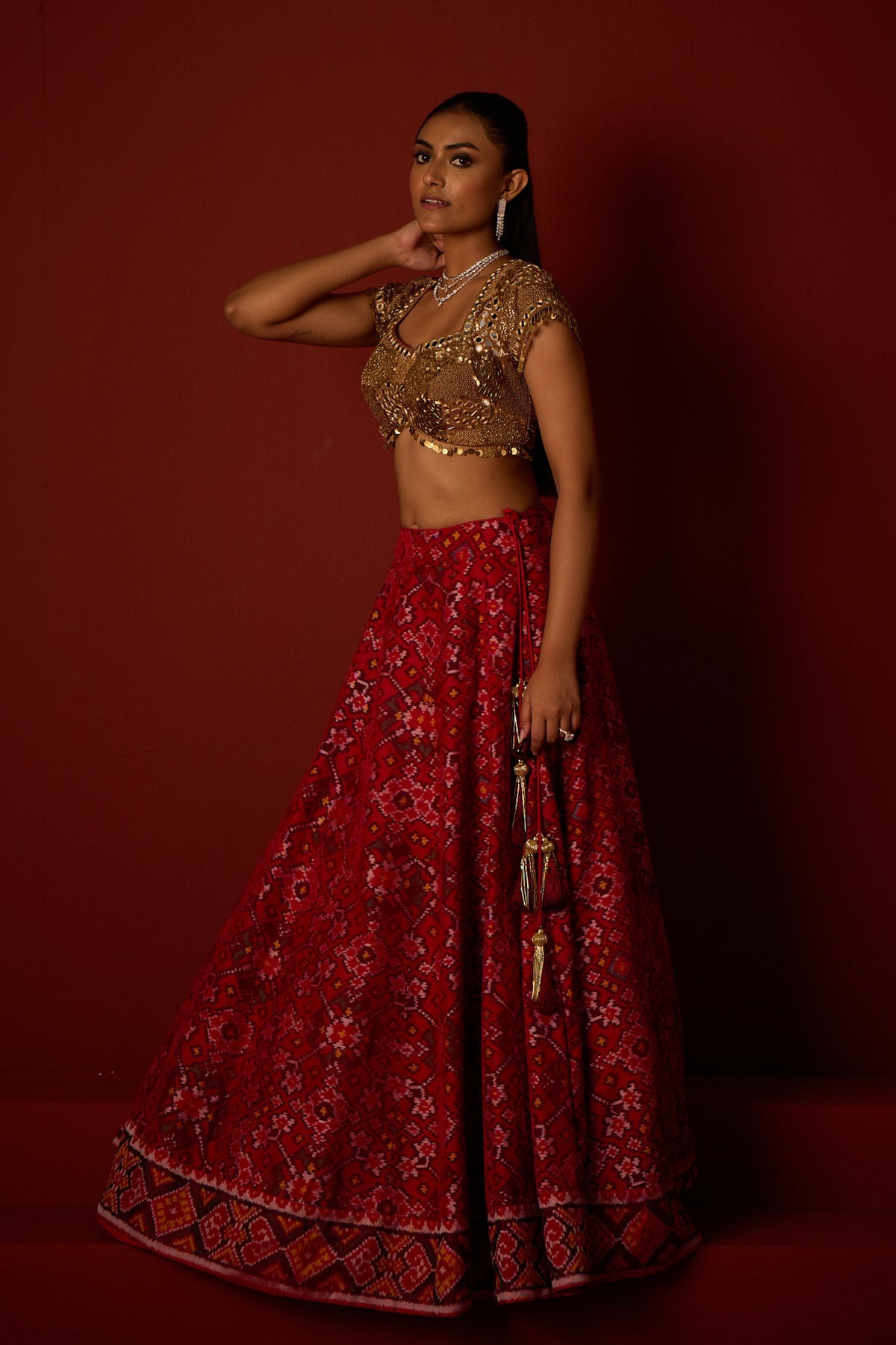 Golden Patola Lehenga Set