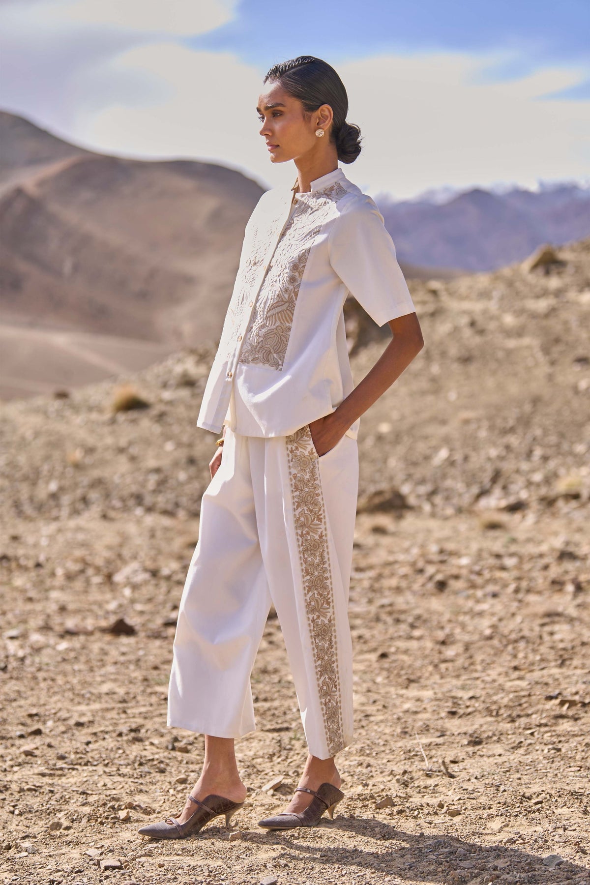Gara Stitch Pant Set