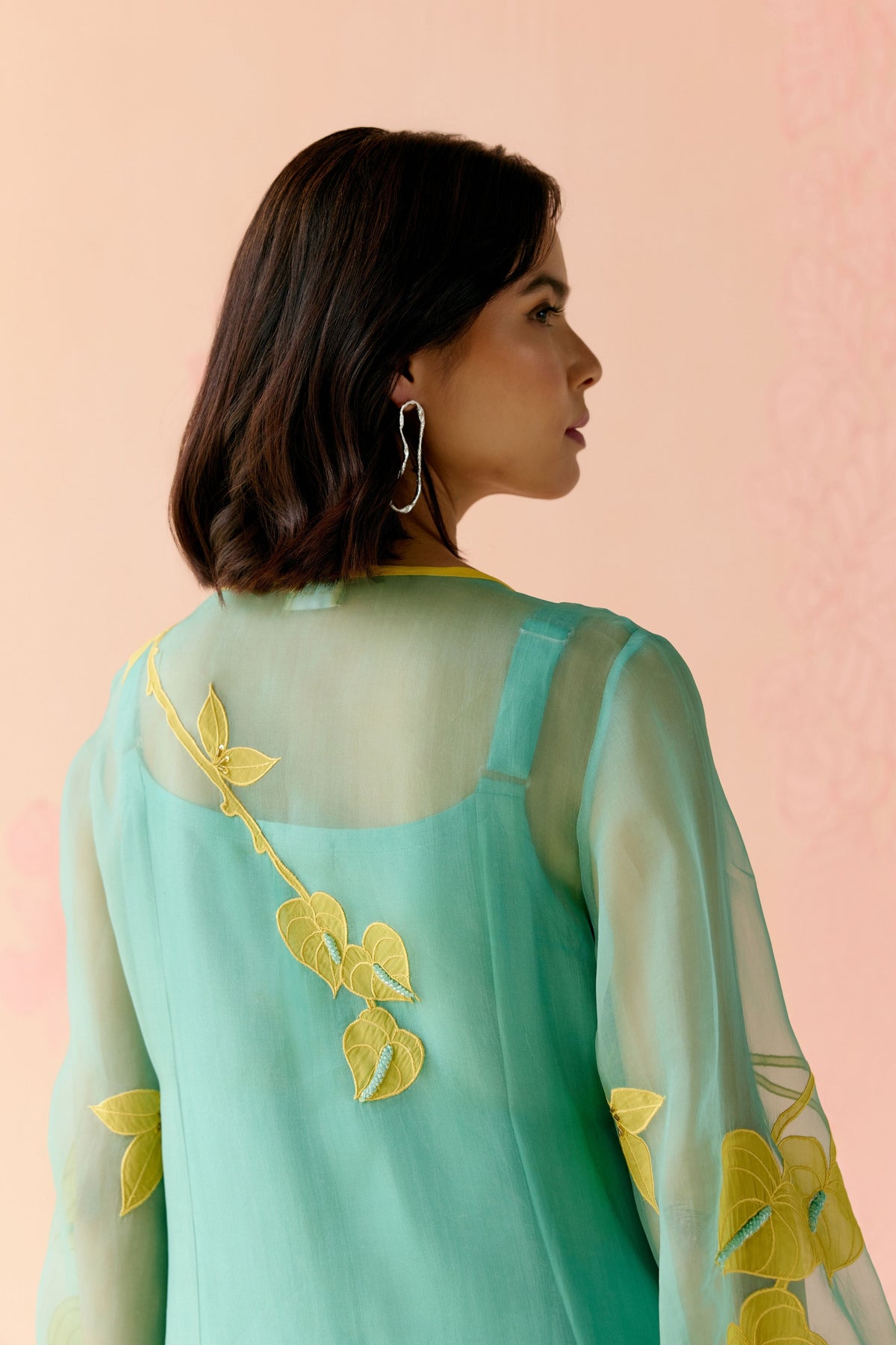Mustard Floral Kurta Set