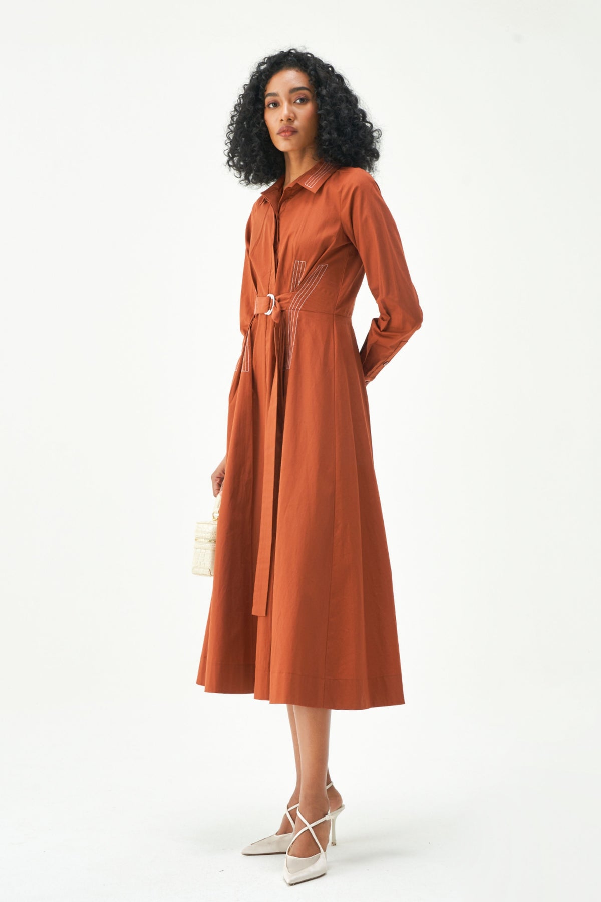 Maja Terracotta Dress