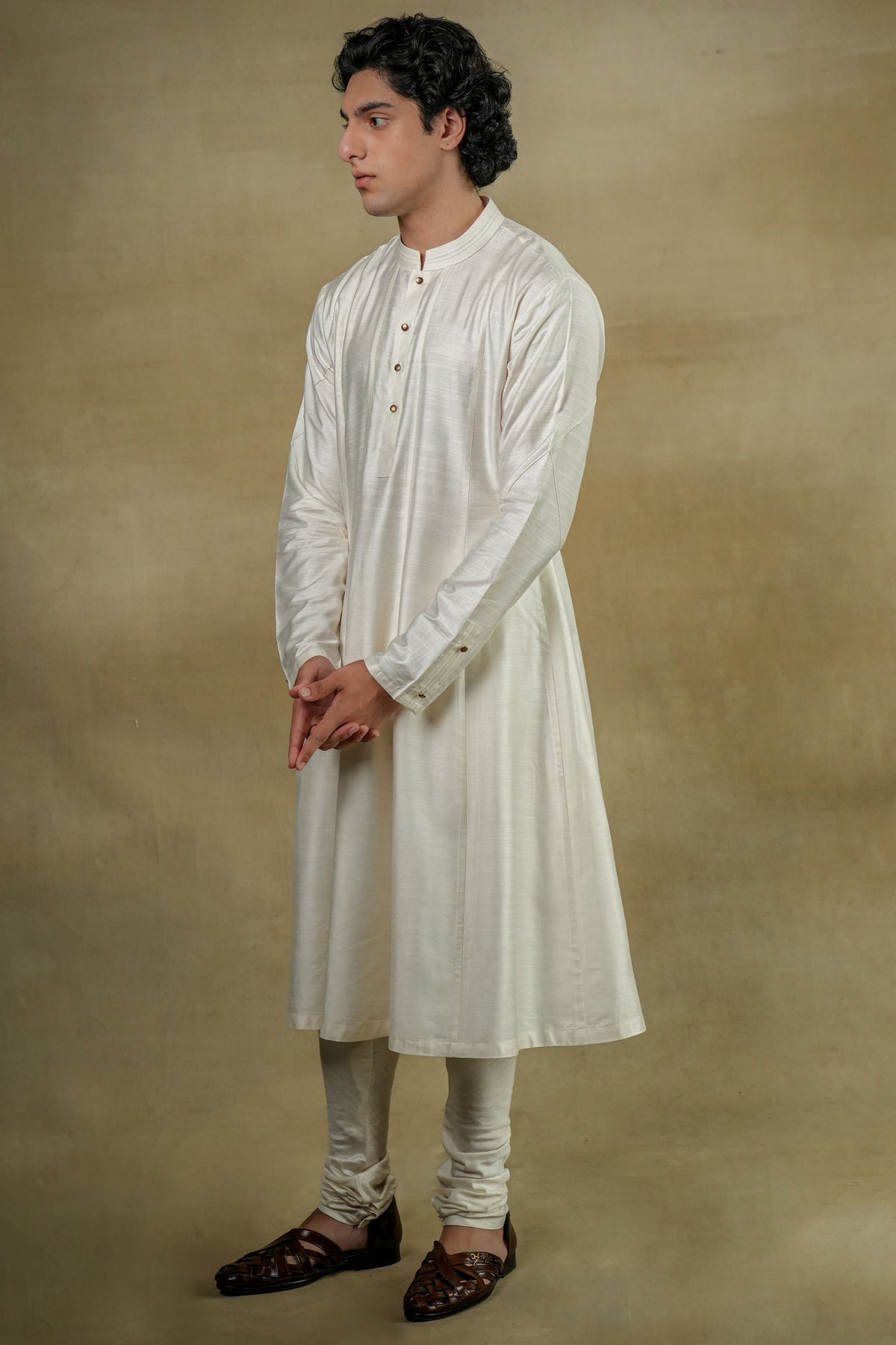 Gardenia White Sherwani