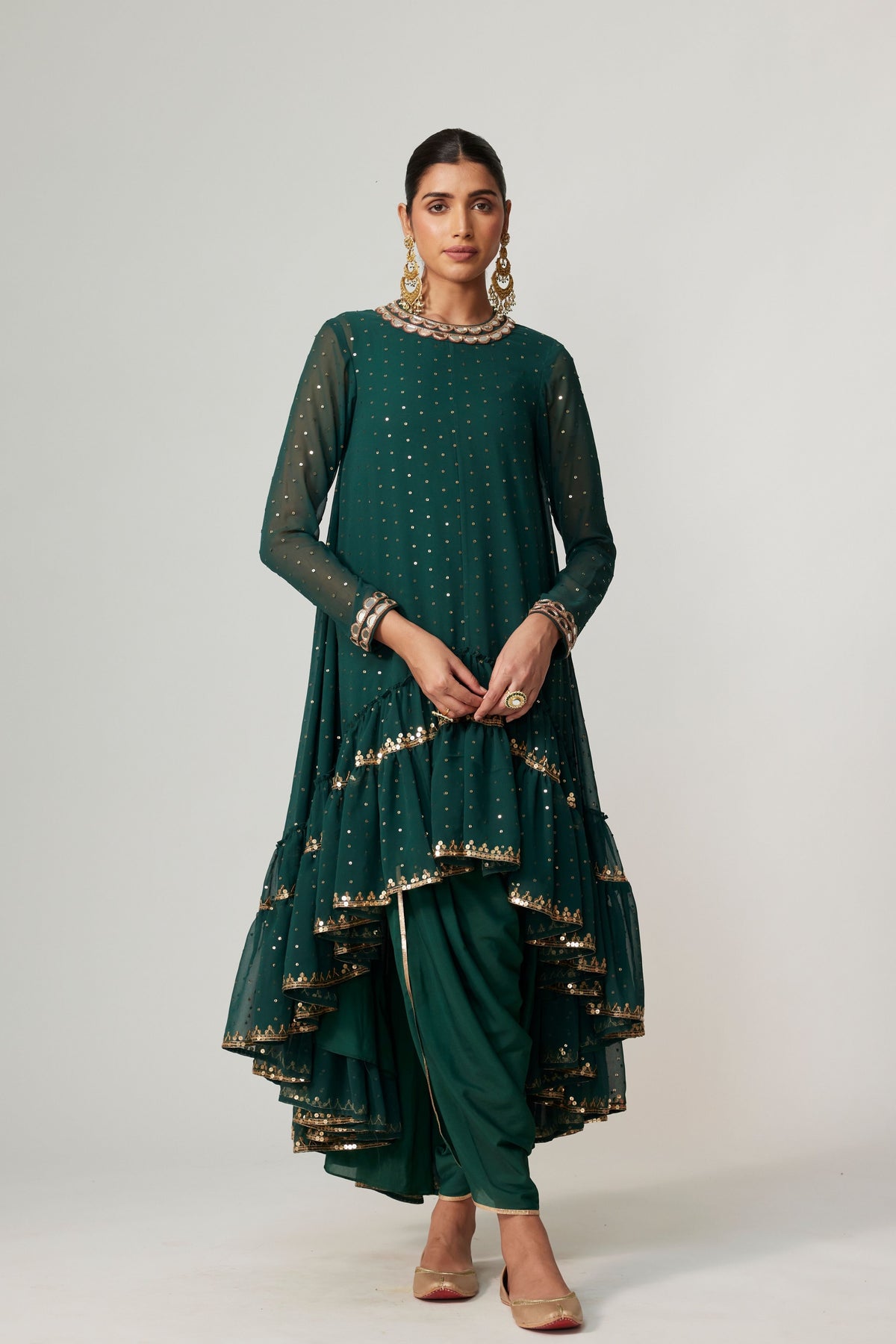 Jade Green Dhoti Kurta Set