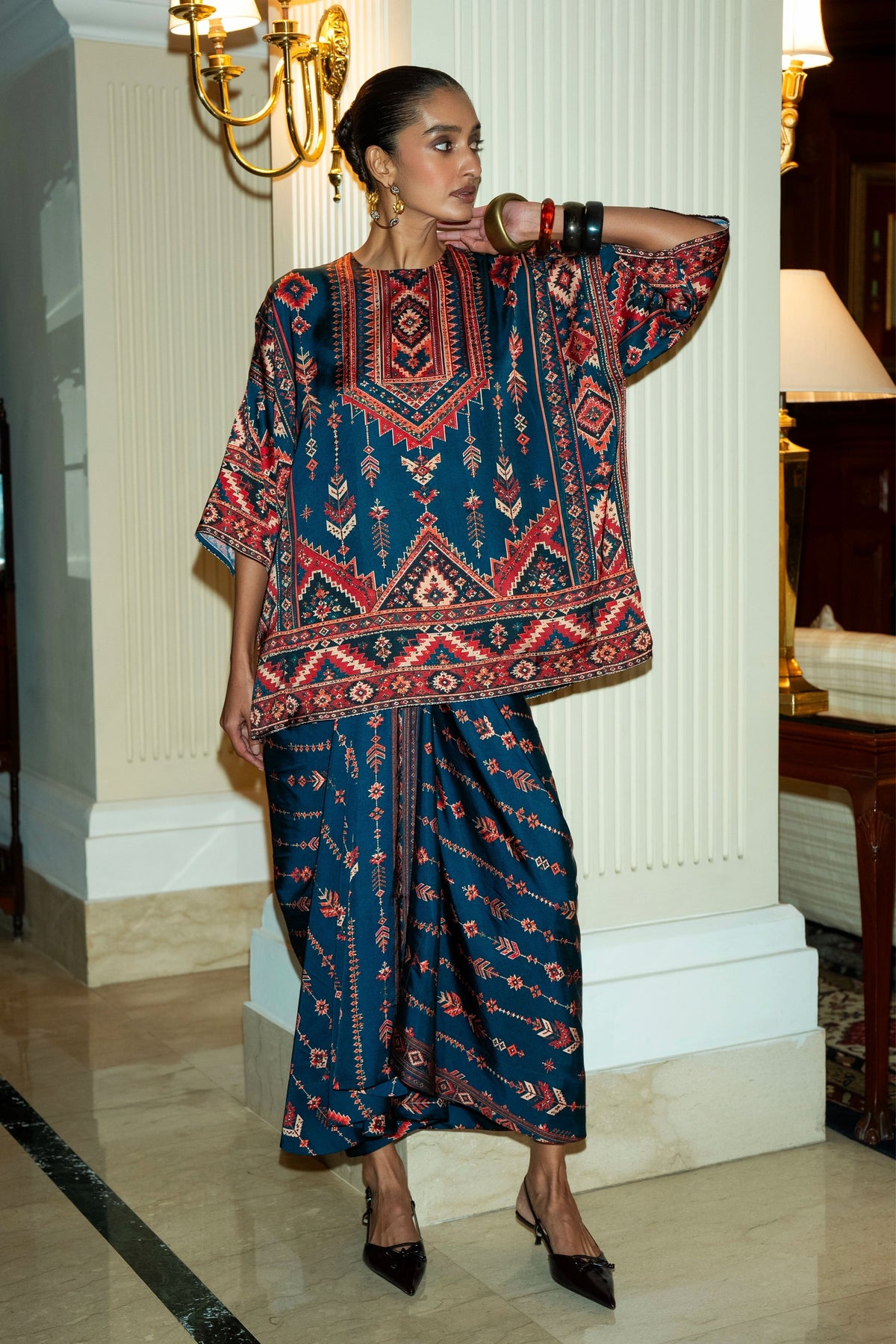 Boxy Top & Drape Skirt