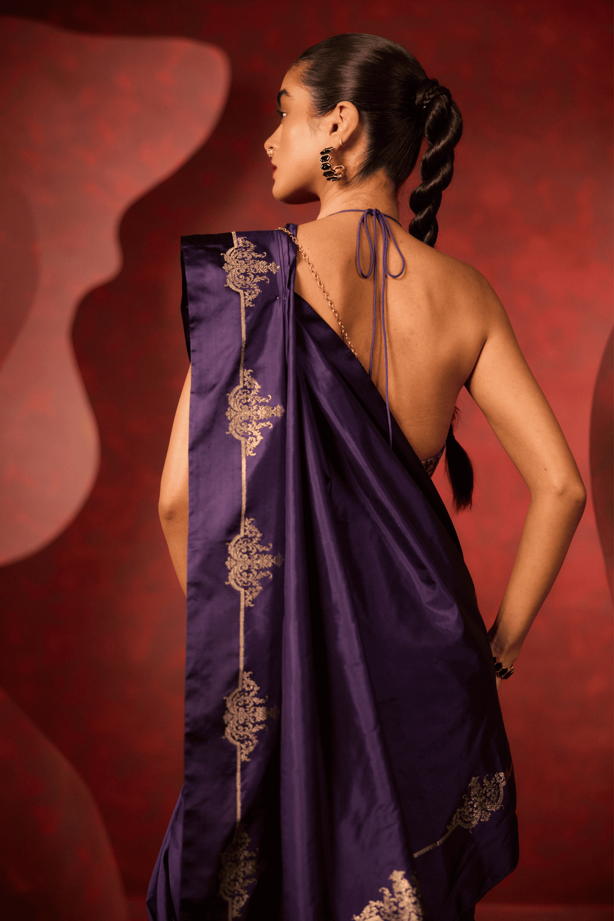 Siren Saree in Purple