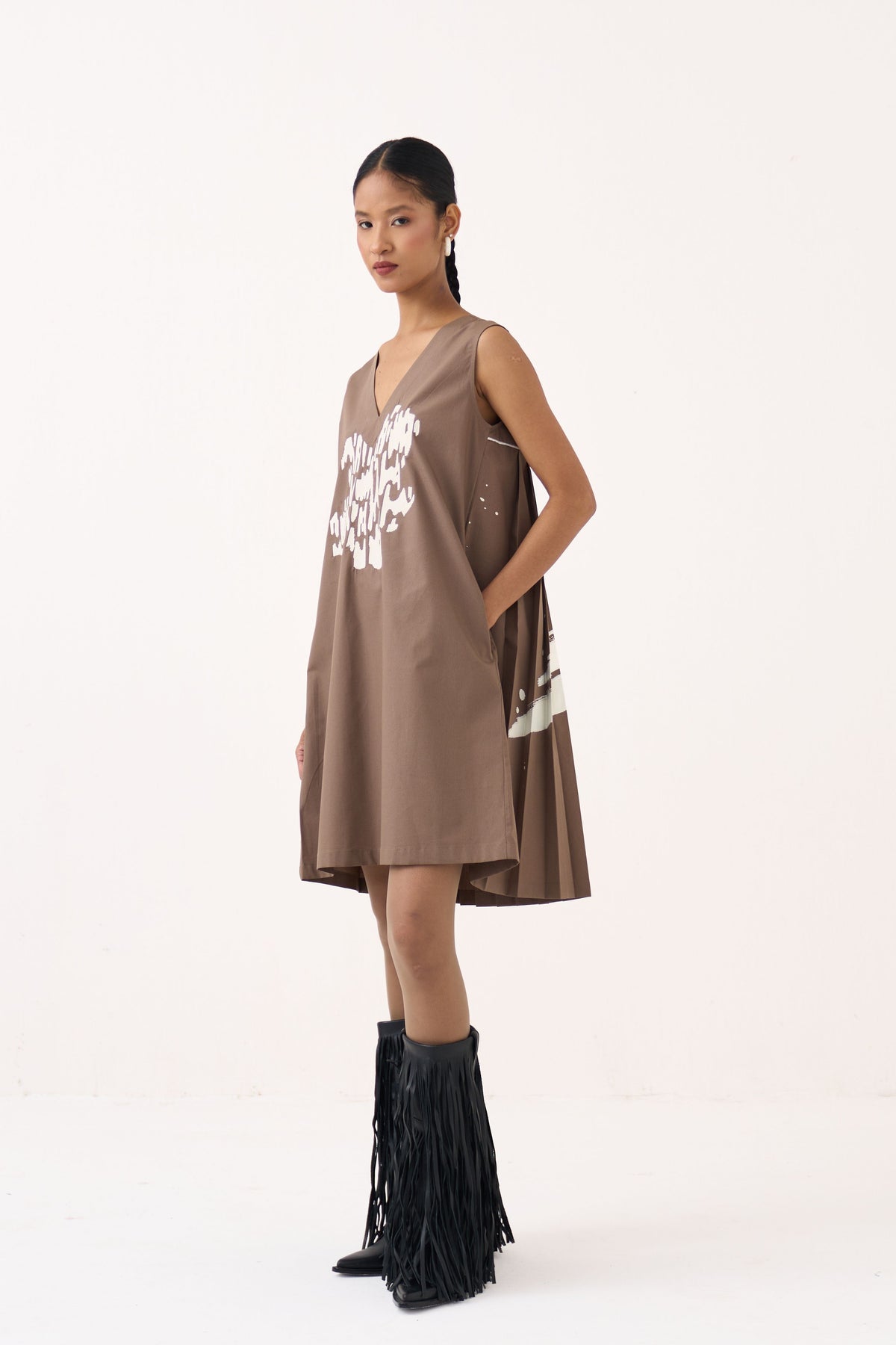 Short Back Pleat Dress