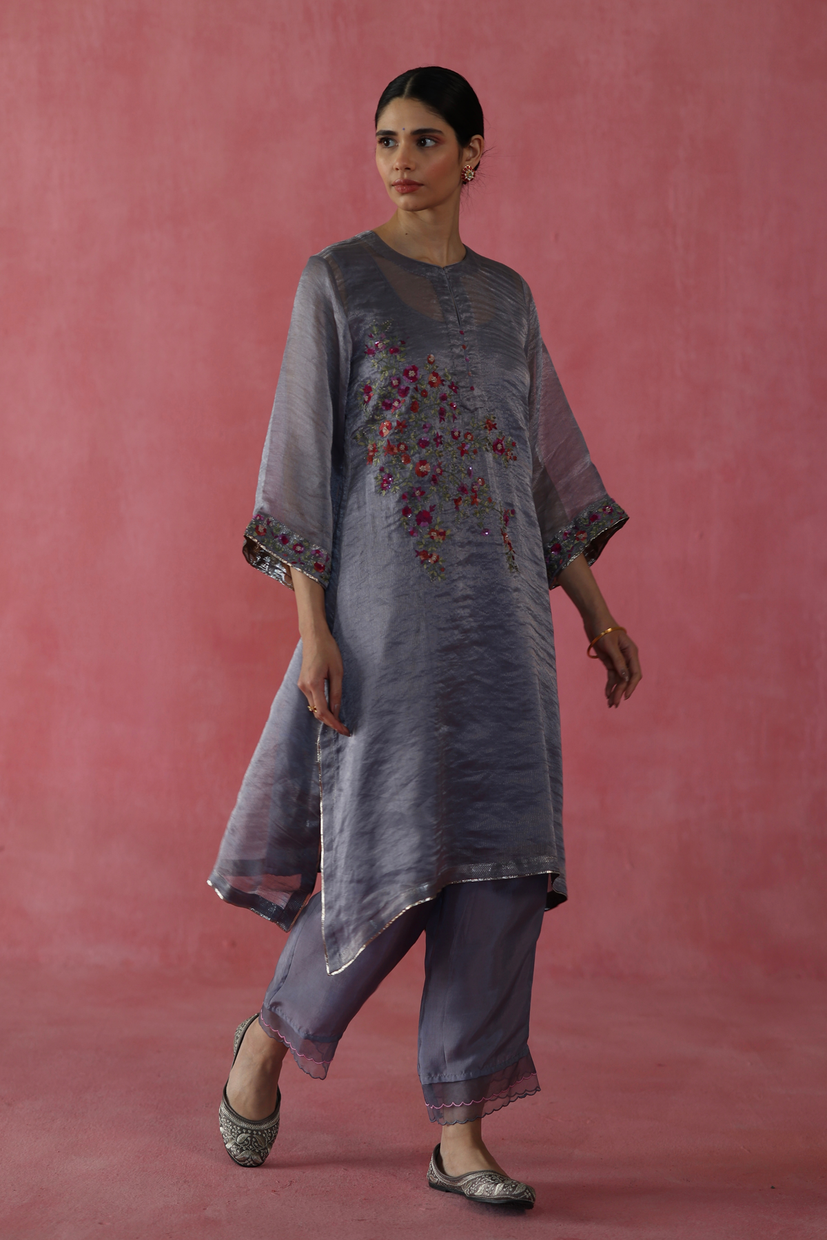 Grey Phirni Kurta Set