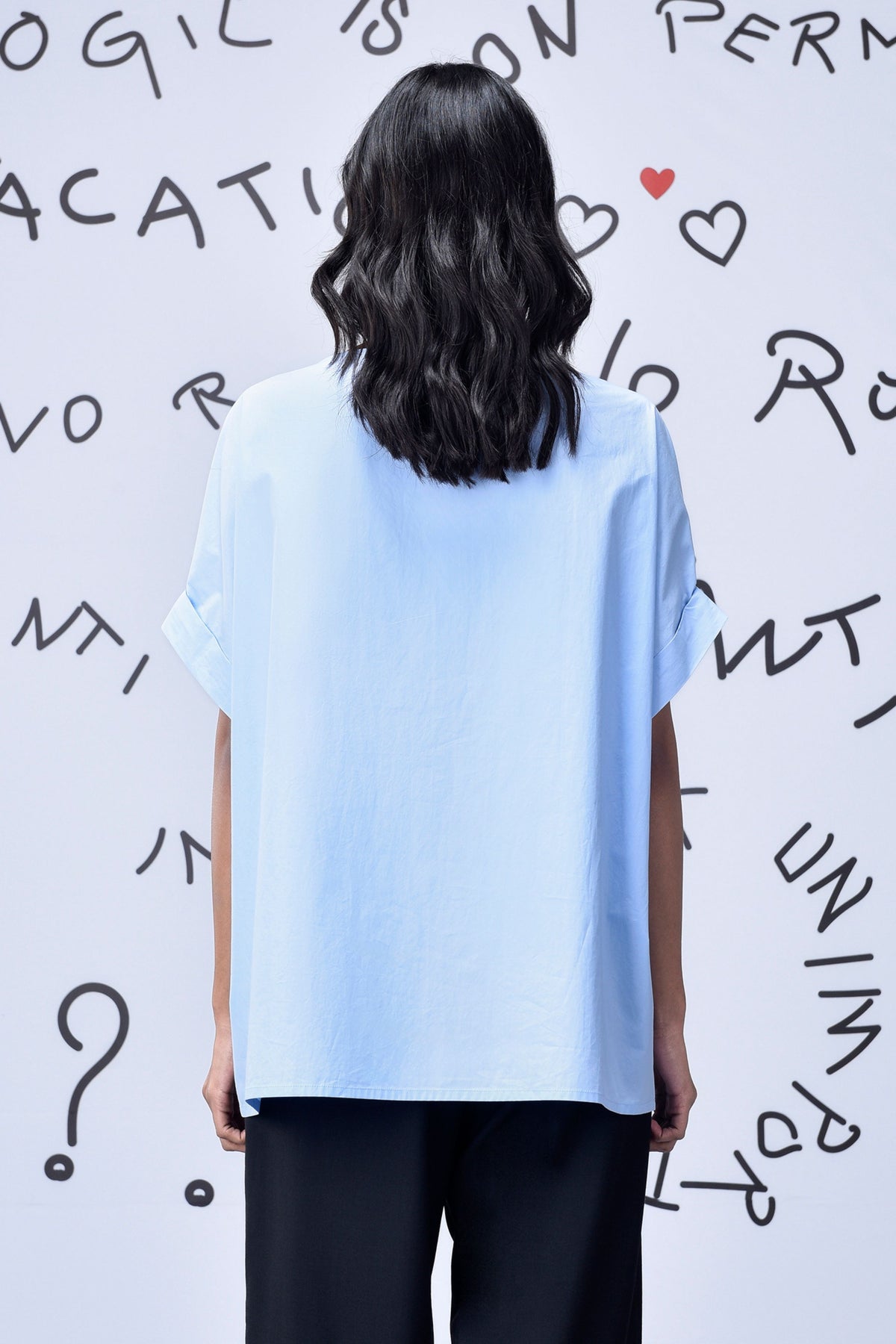 Rabbit Texture Top Light Blue