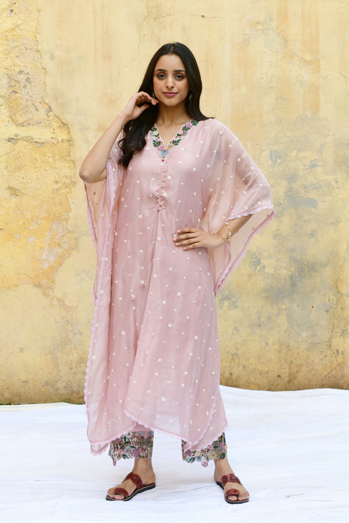 Pink Orchid Heavy Kaftan Set