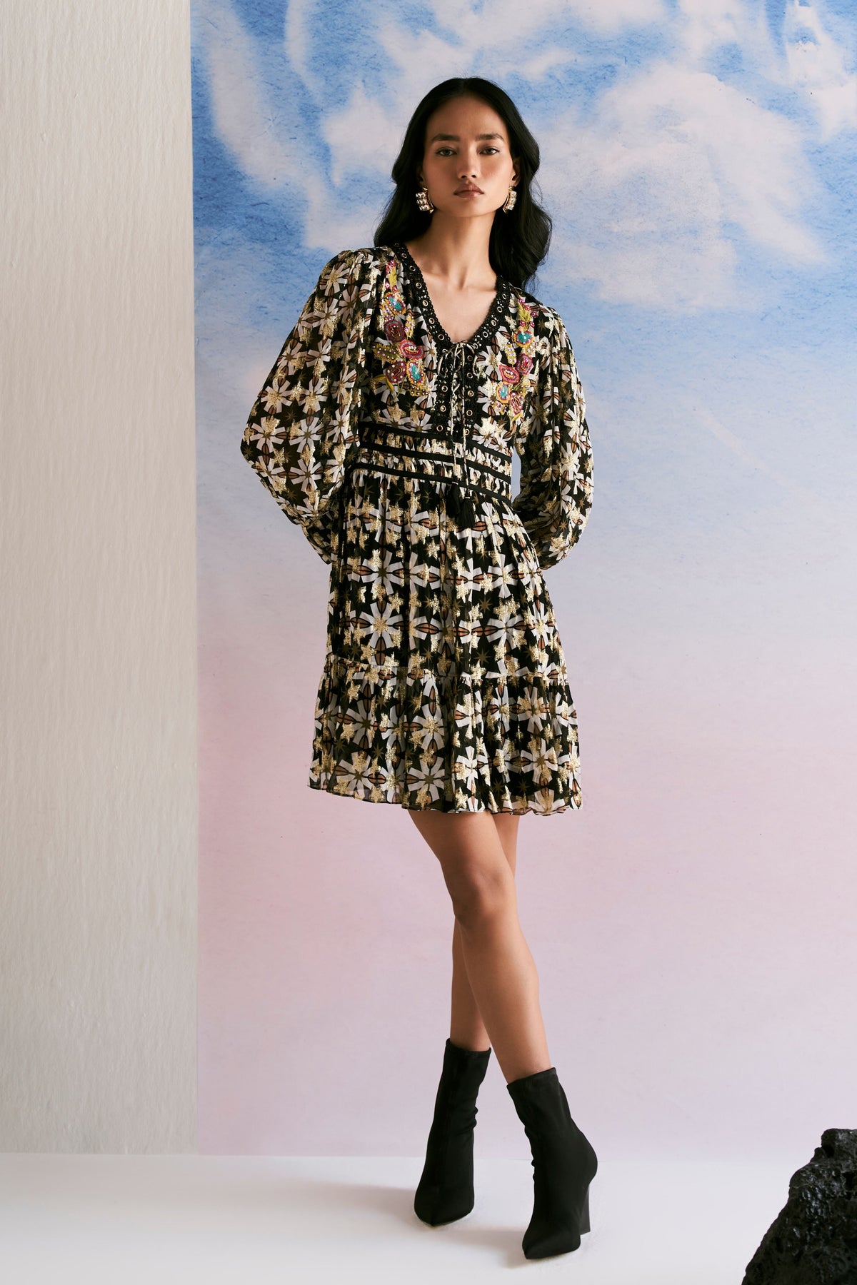 Black Robin Mini Dress