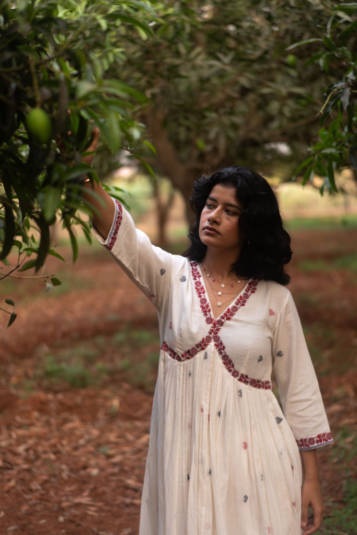 Nia Kali Kurta set In Ivory