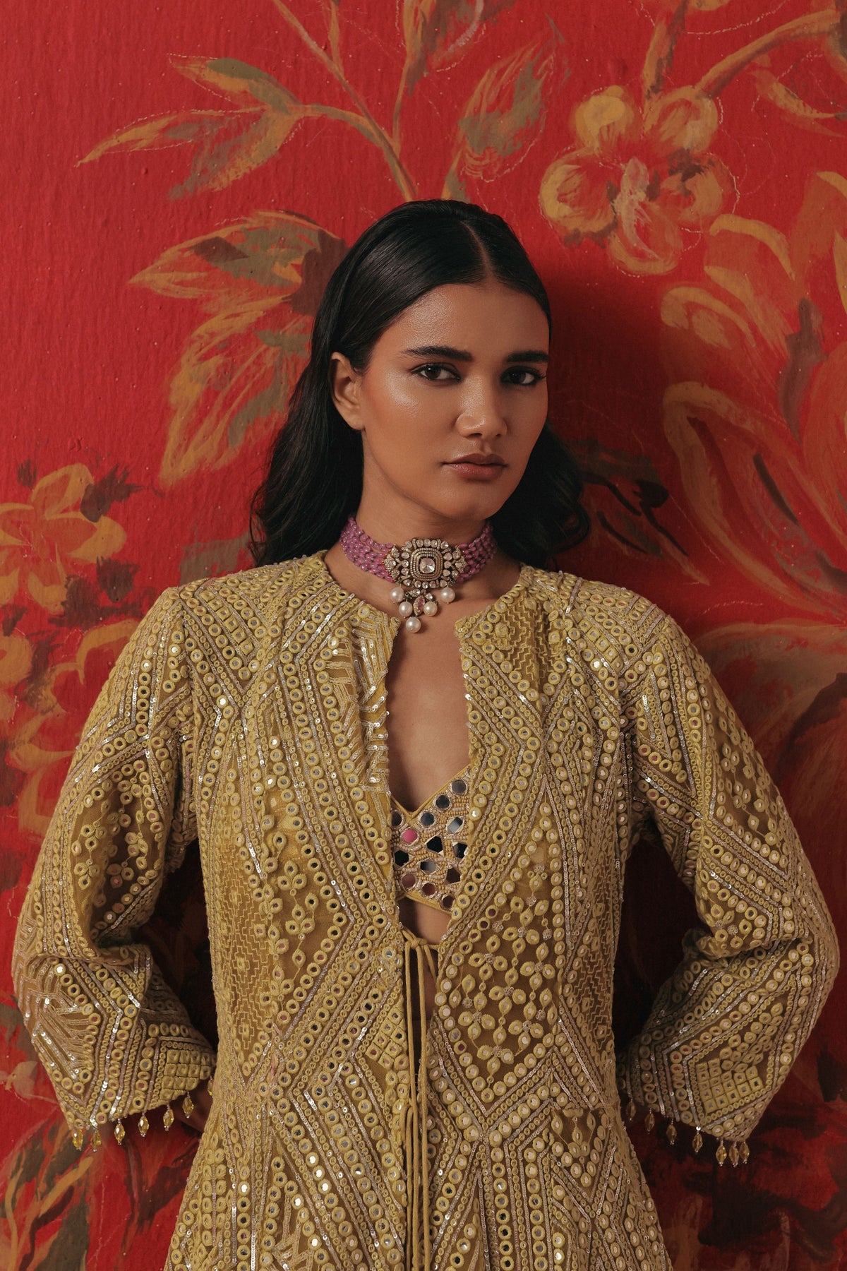 Long Anarkali Jacket Set