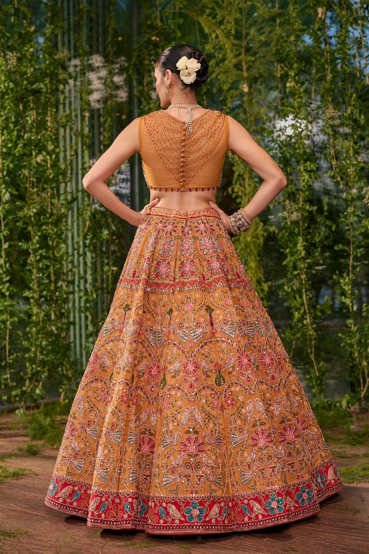Pakshi Jaal Lehenga Set