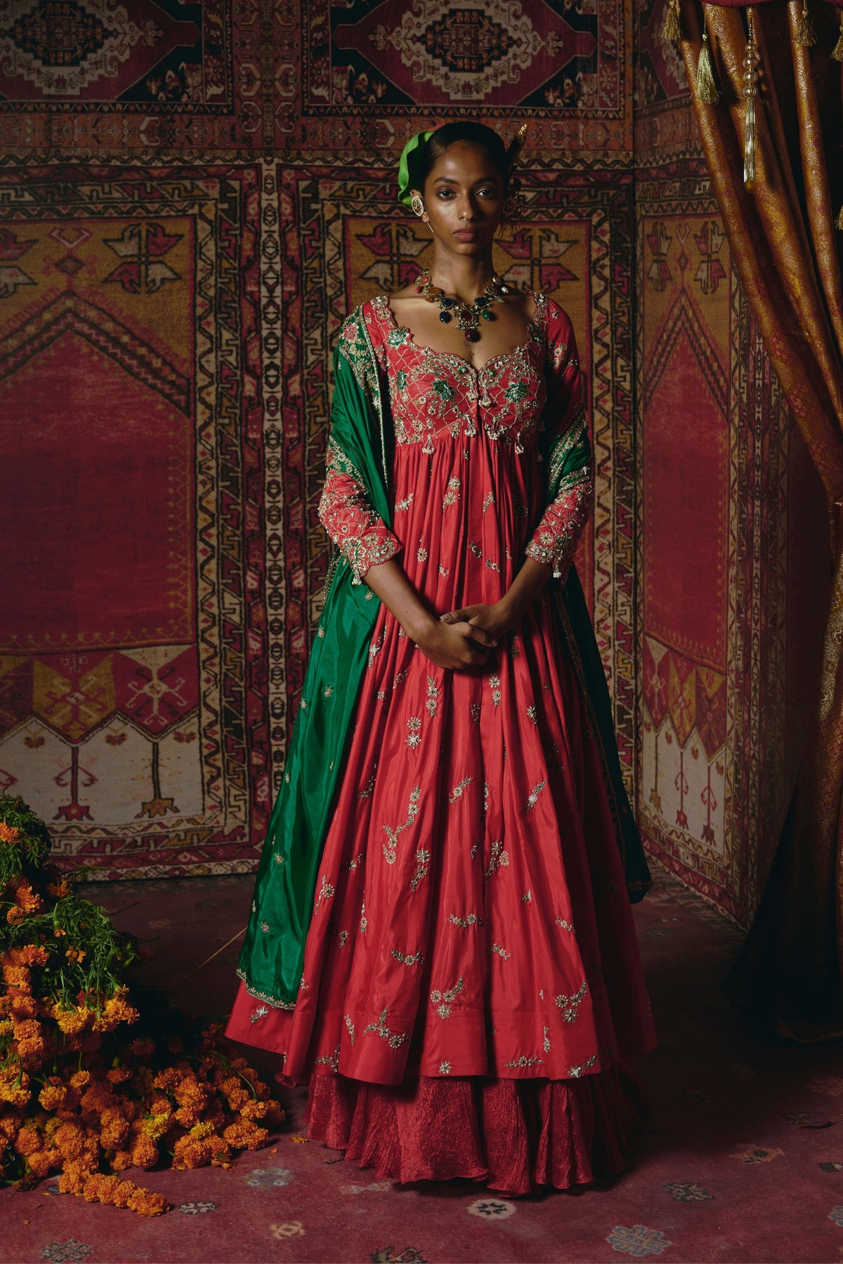 Open Jacket Anarkali Set
