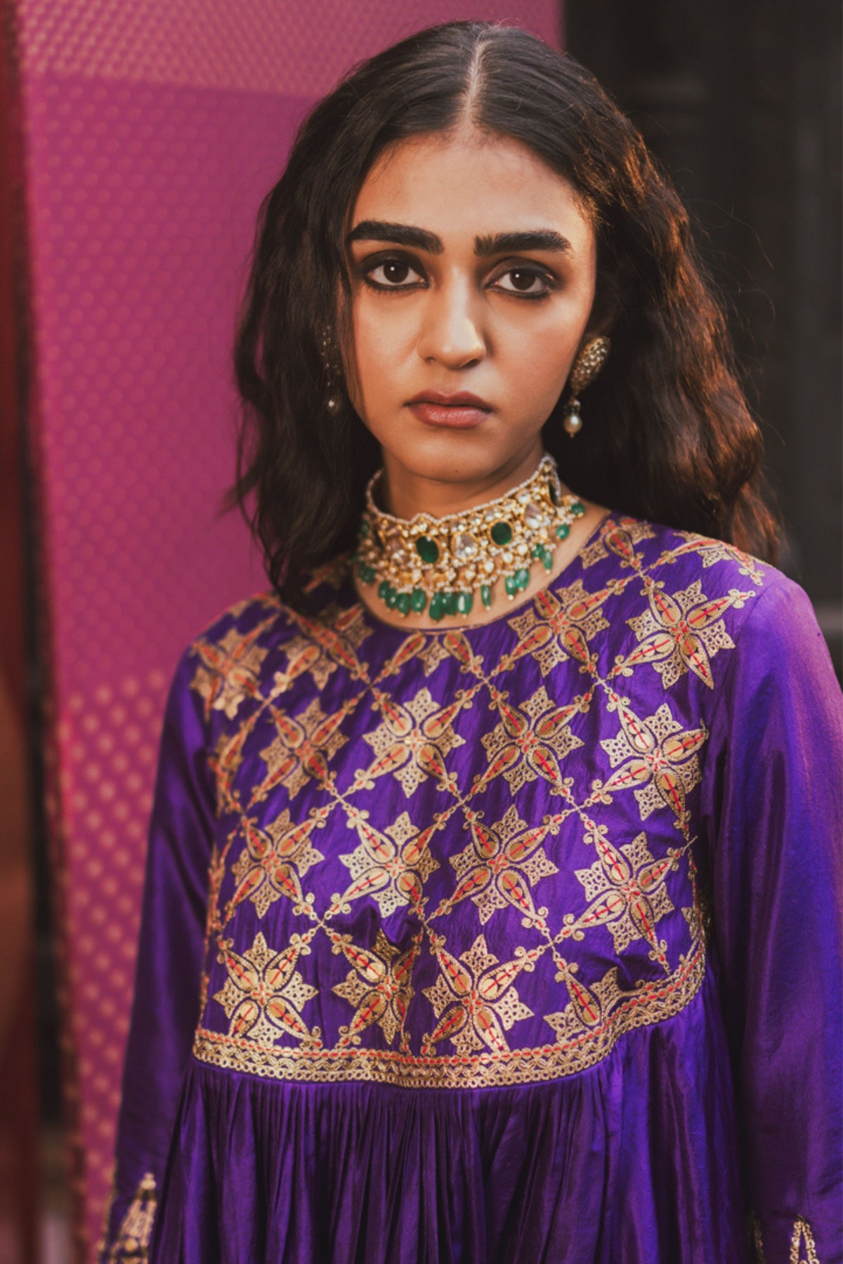 Aditi Purple Tunic Set