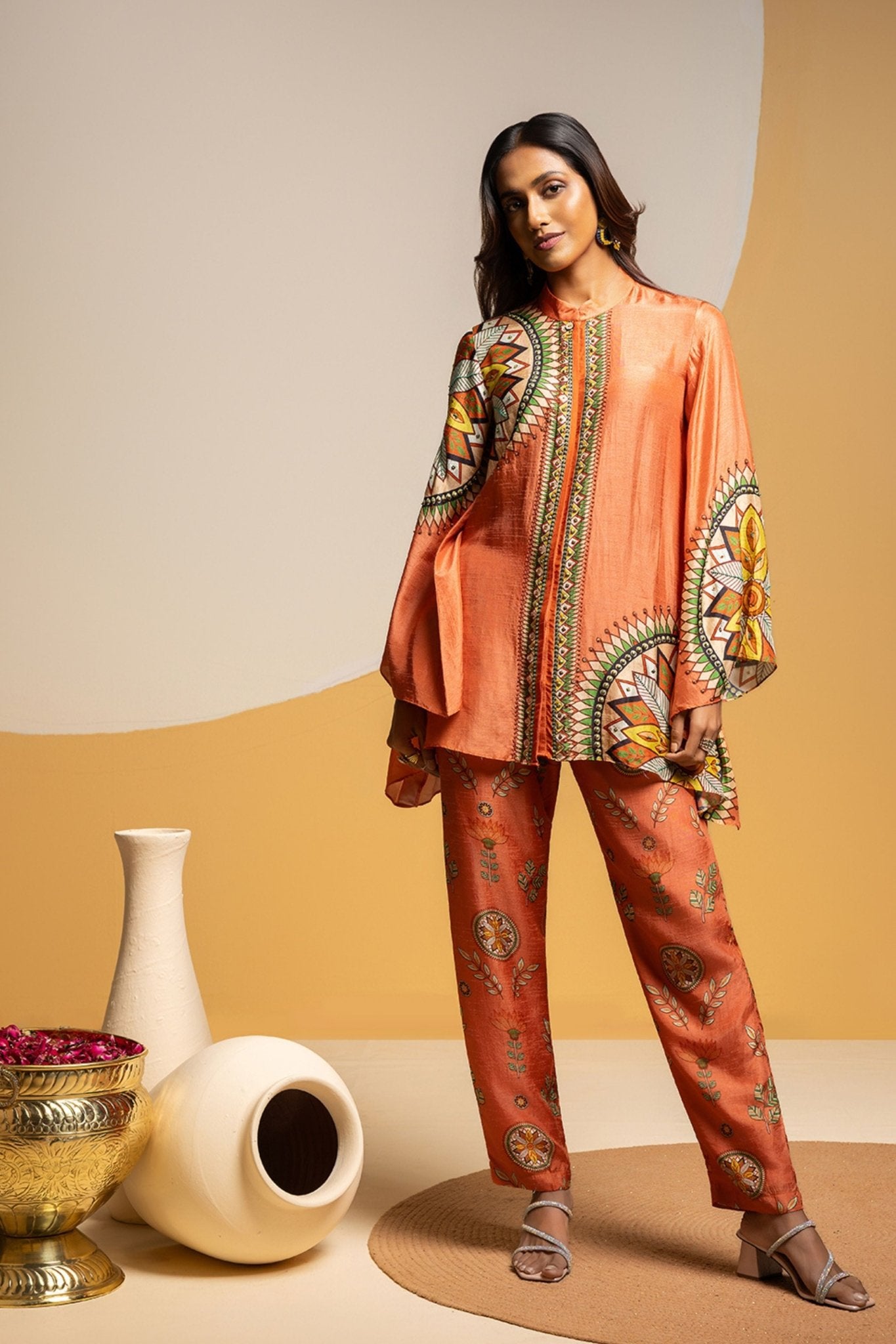 Rust Taarani Co - ord Set - Sougat Paul - Elahe