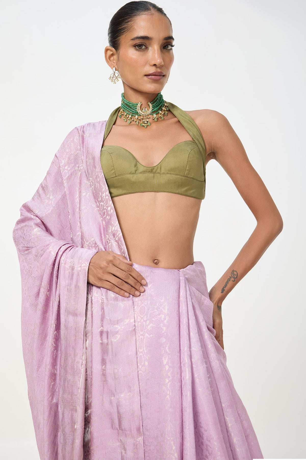Lavender Tissue Saree