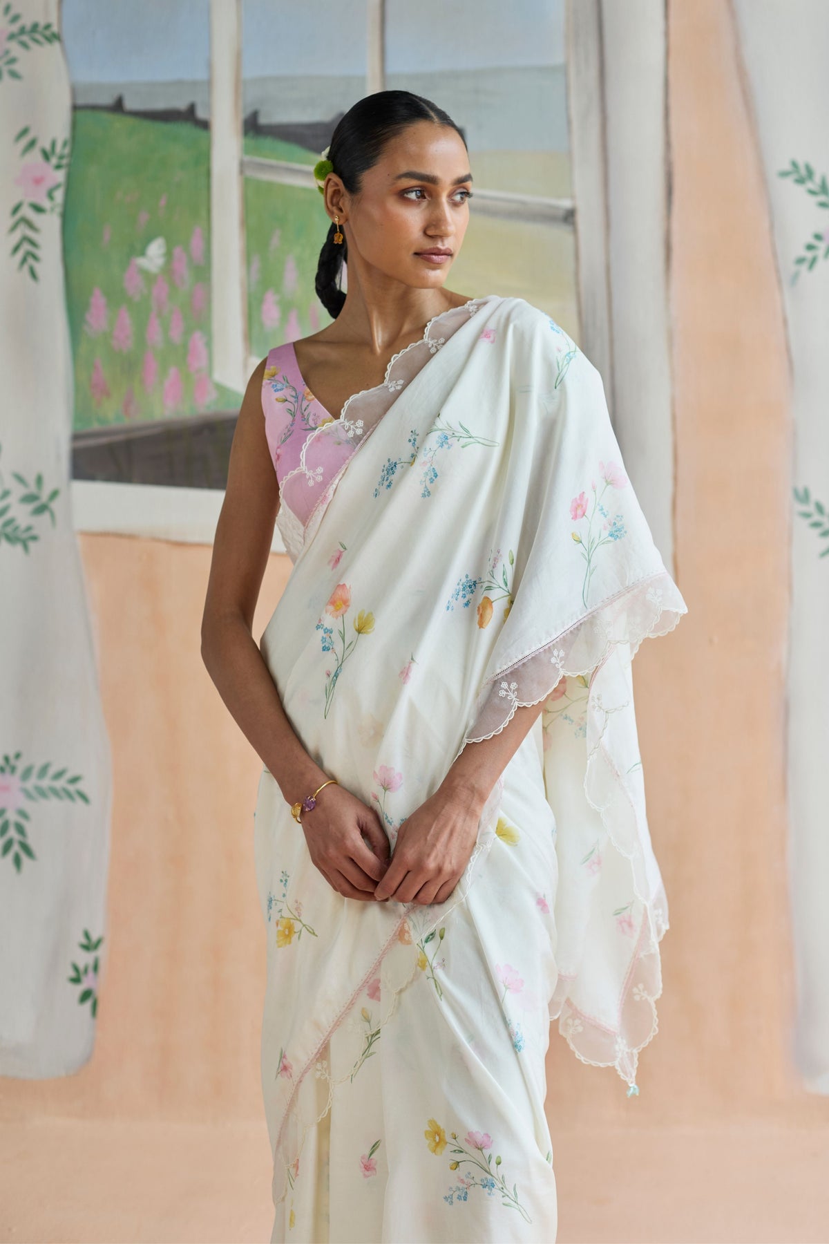 Florist Mulberry Silk Sari