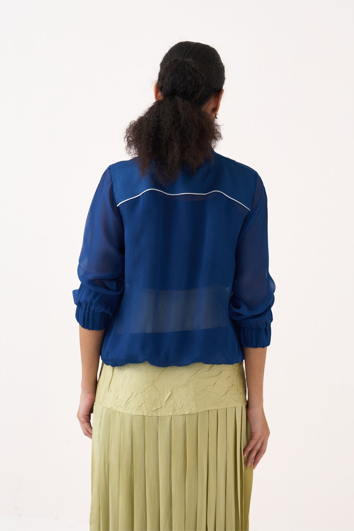 Overlap Pleated Skirt