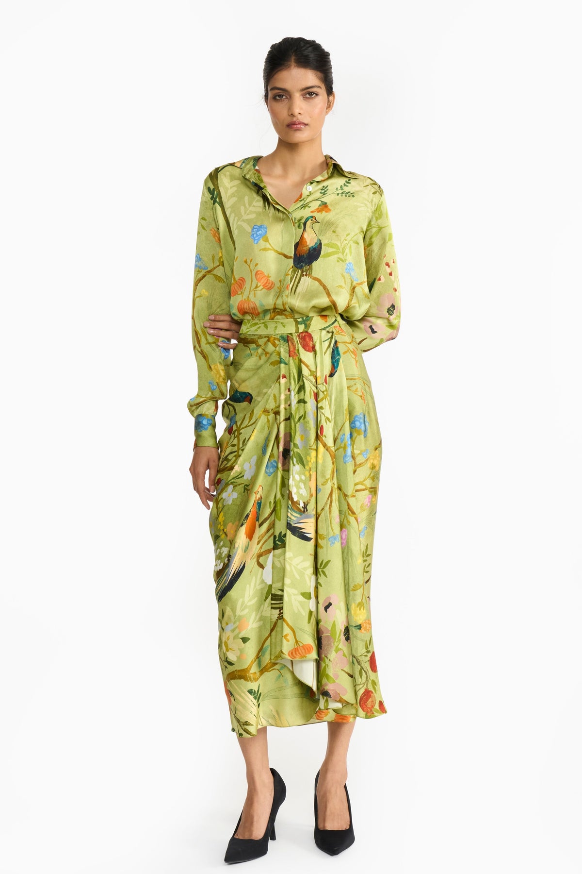 Green Chinoiserie Co-ord Set