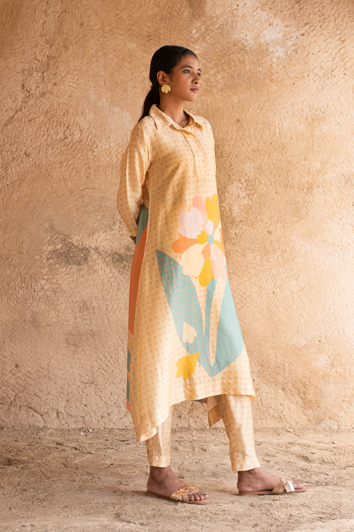 Light Peach Kurta Set