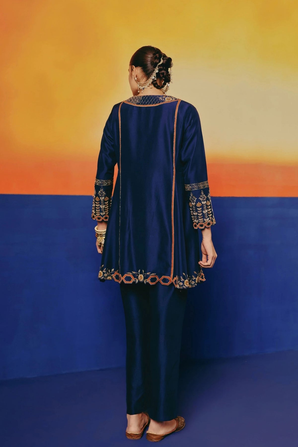 Navy Kali Salwar Set