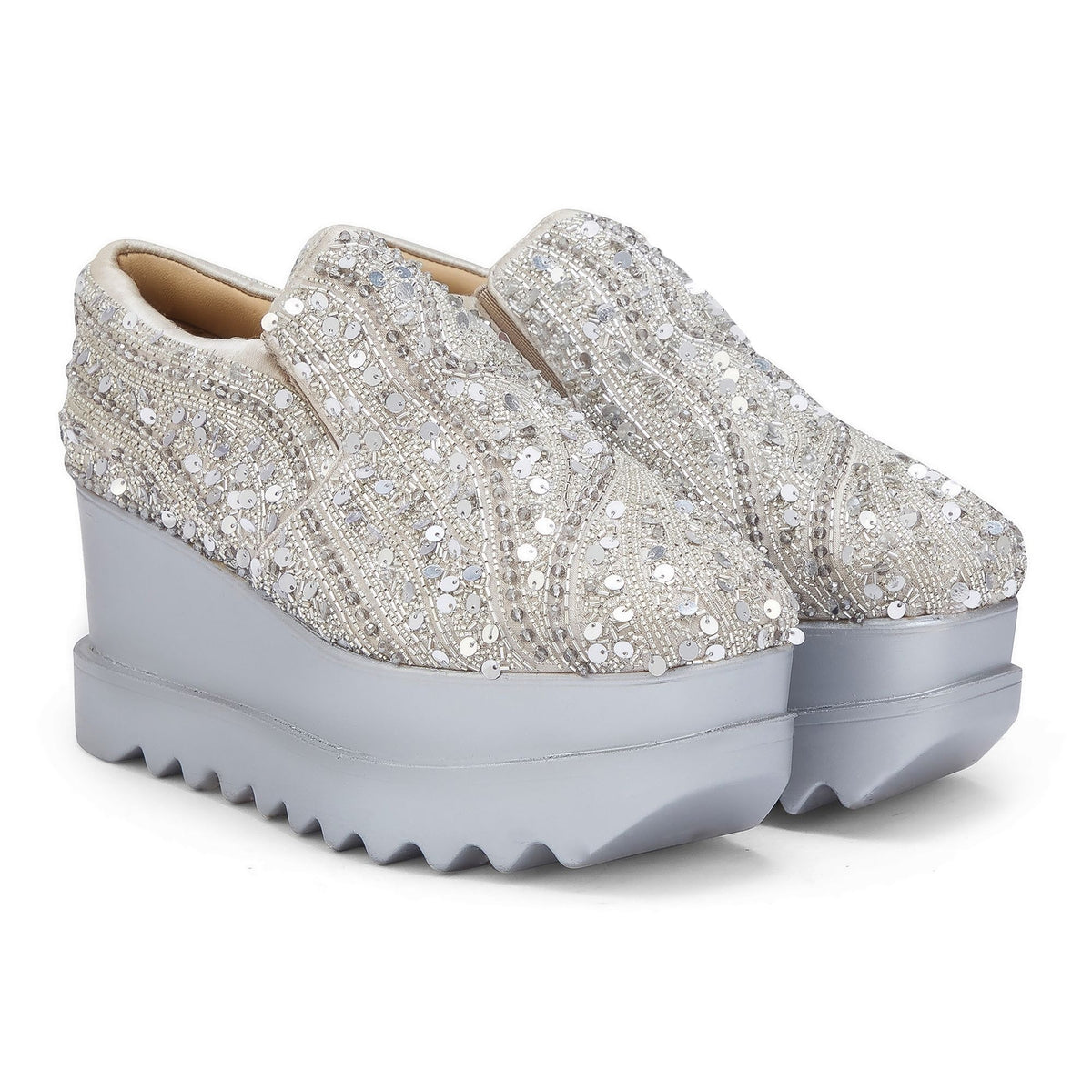 Kaju Katli Wedding Wedge Sneakers