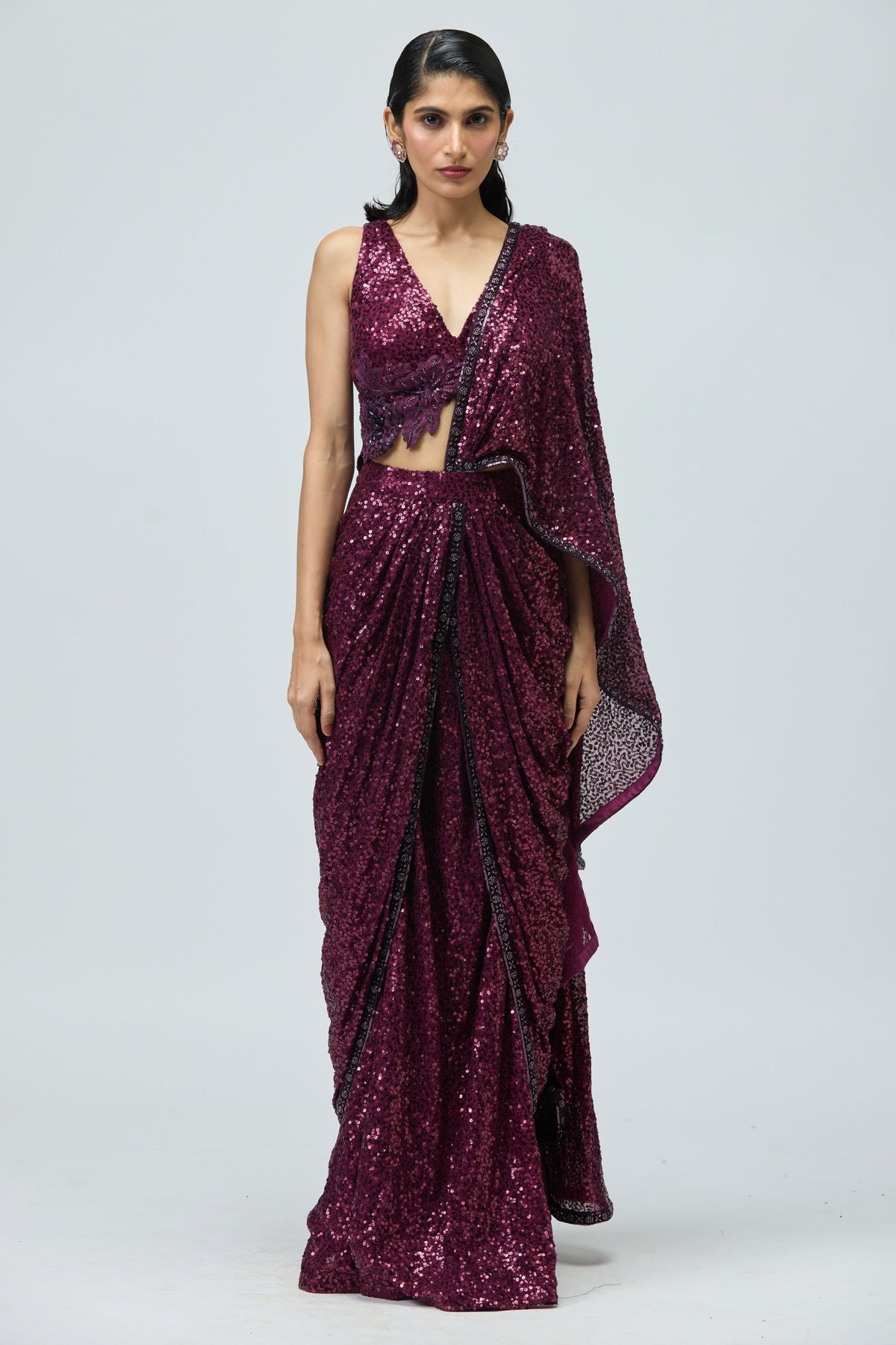 Sequin Drape Saree