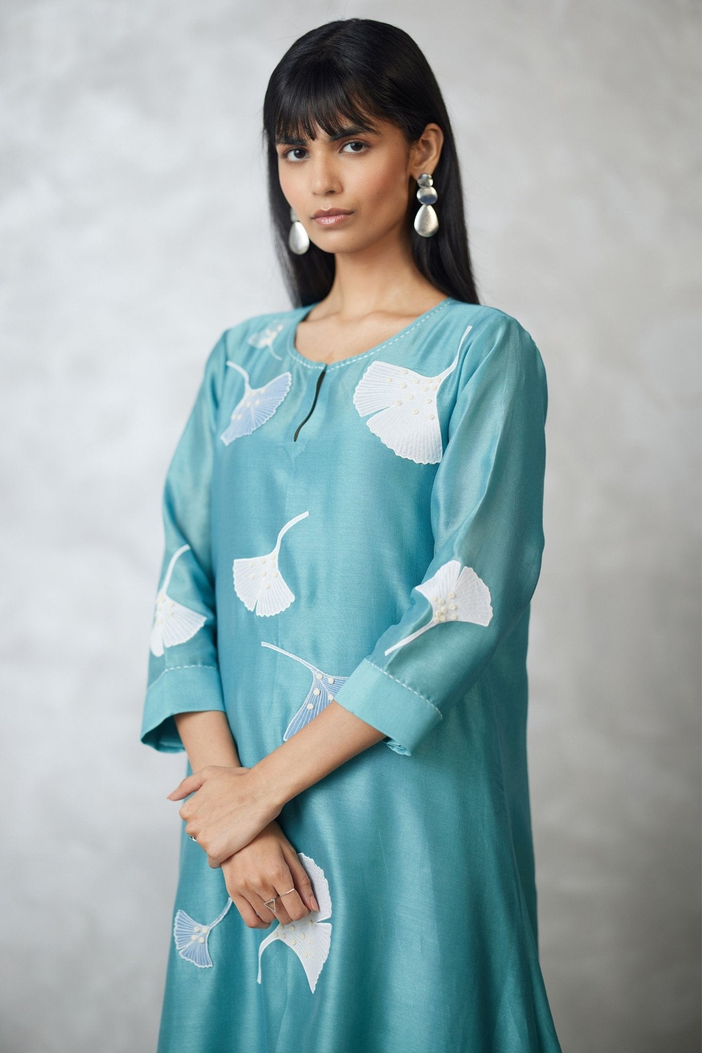 Seafoam Trapezium Kurta - Nachiket Barve - Elahe