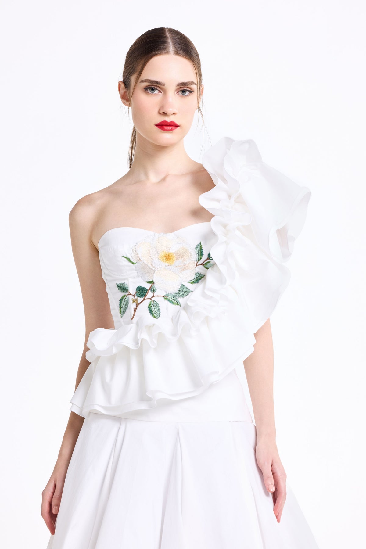 One Shoulder Ruffle Top