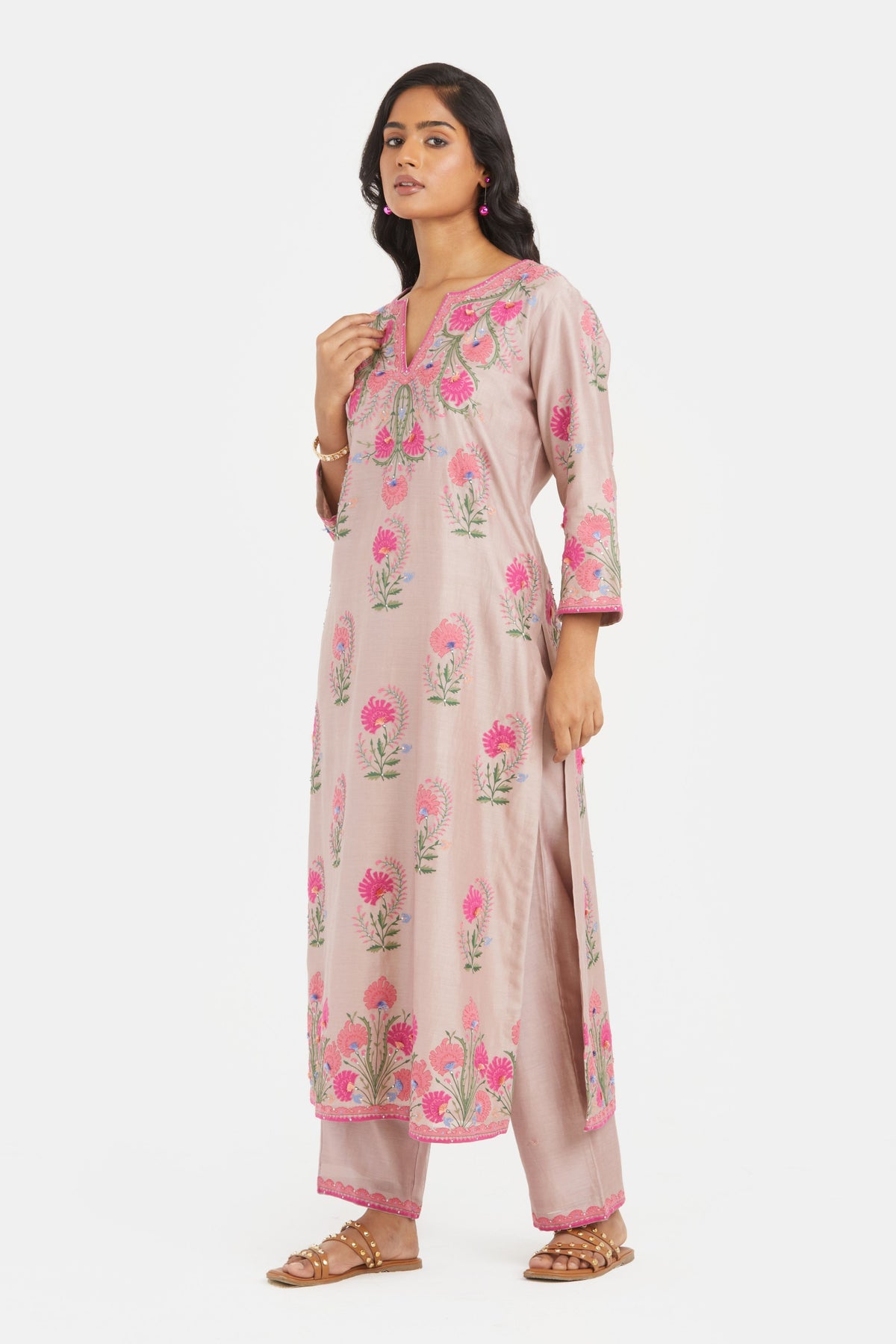 Lilac Straight Kurta Set