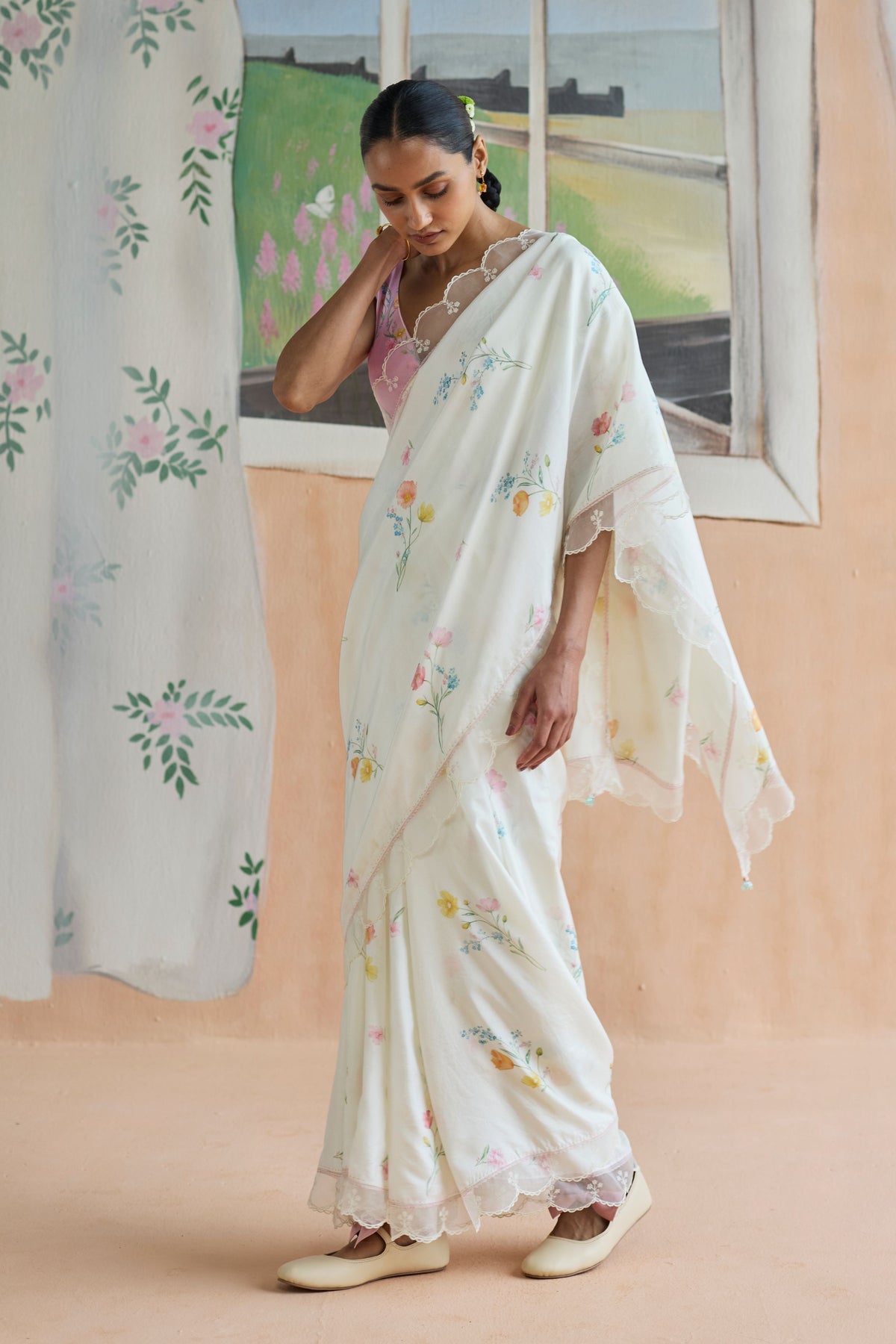 Florist Mulberry Silk Sari