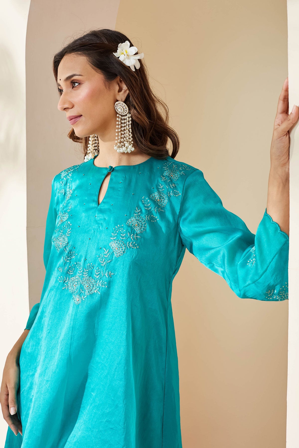 Turquoise Ruksaar Kurta Set