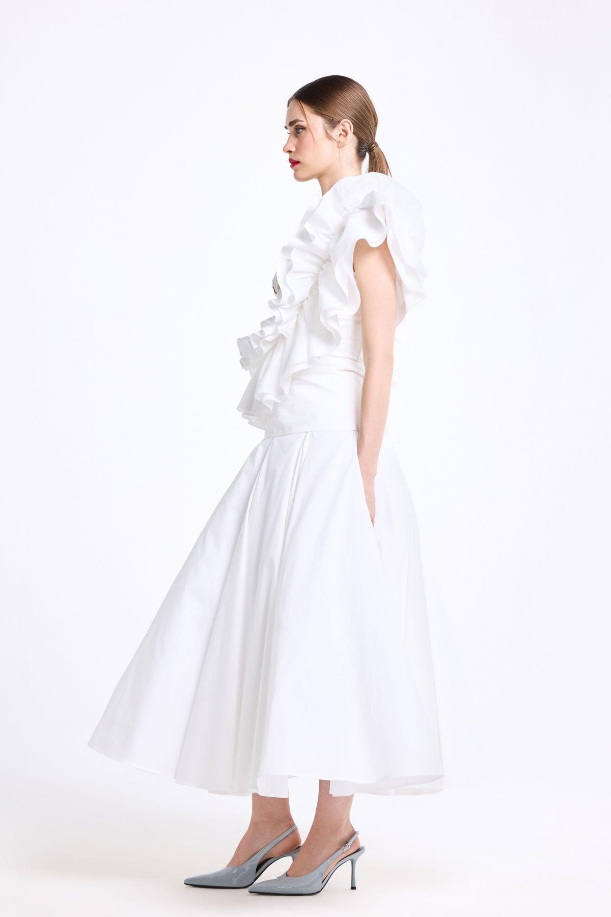 One Shoulder Ruffle Top