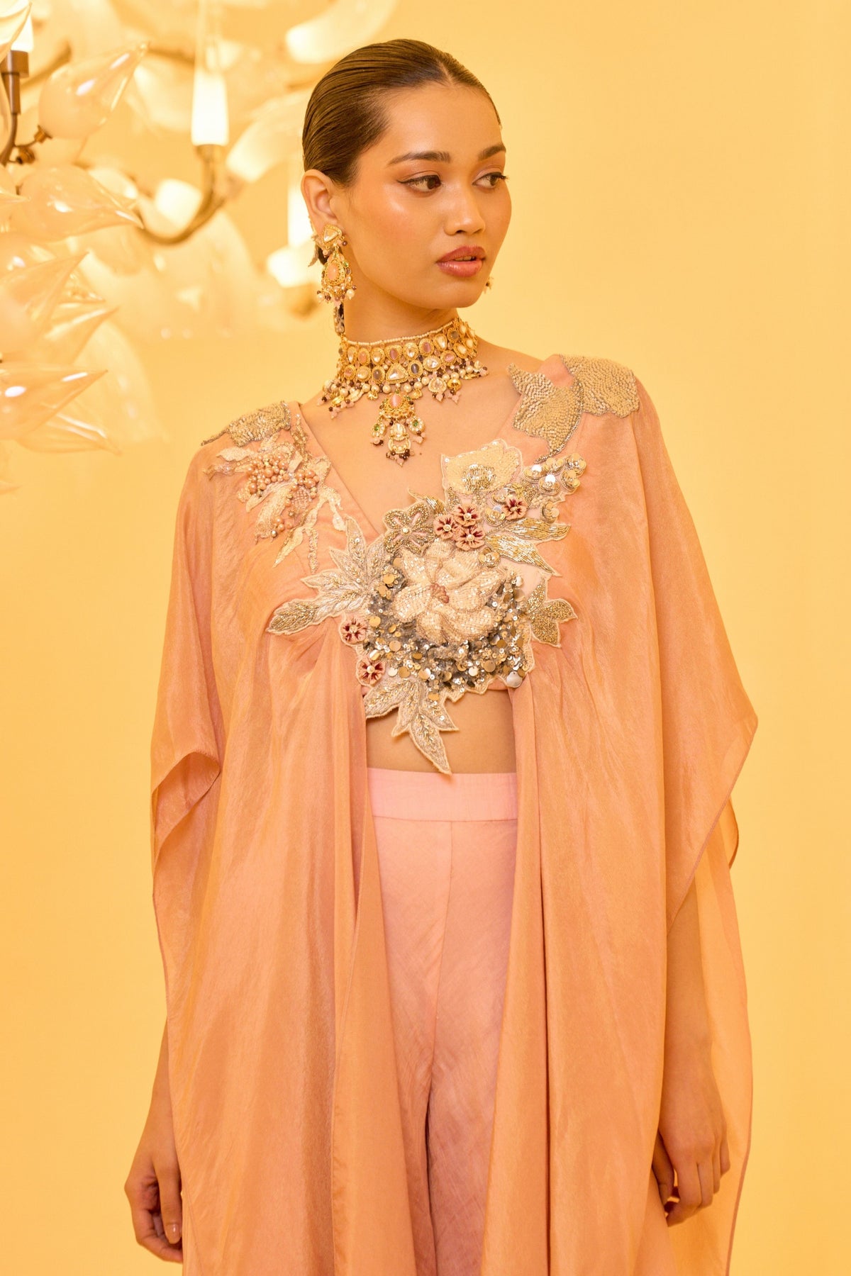 Peach Kaftan Set
