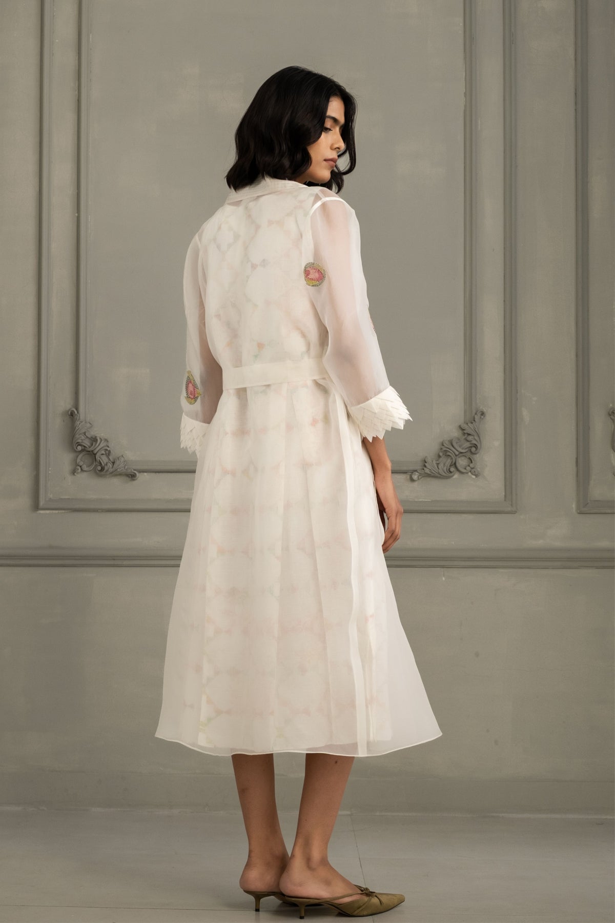 Ivory Organza Jacket Dress