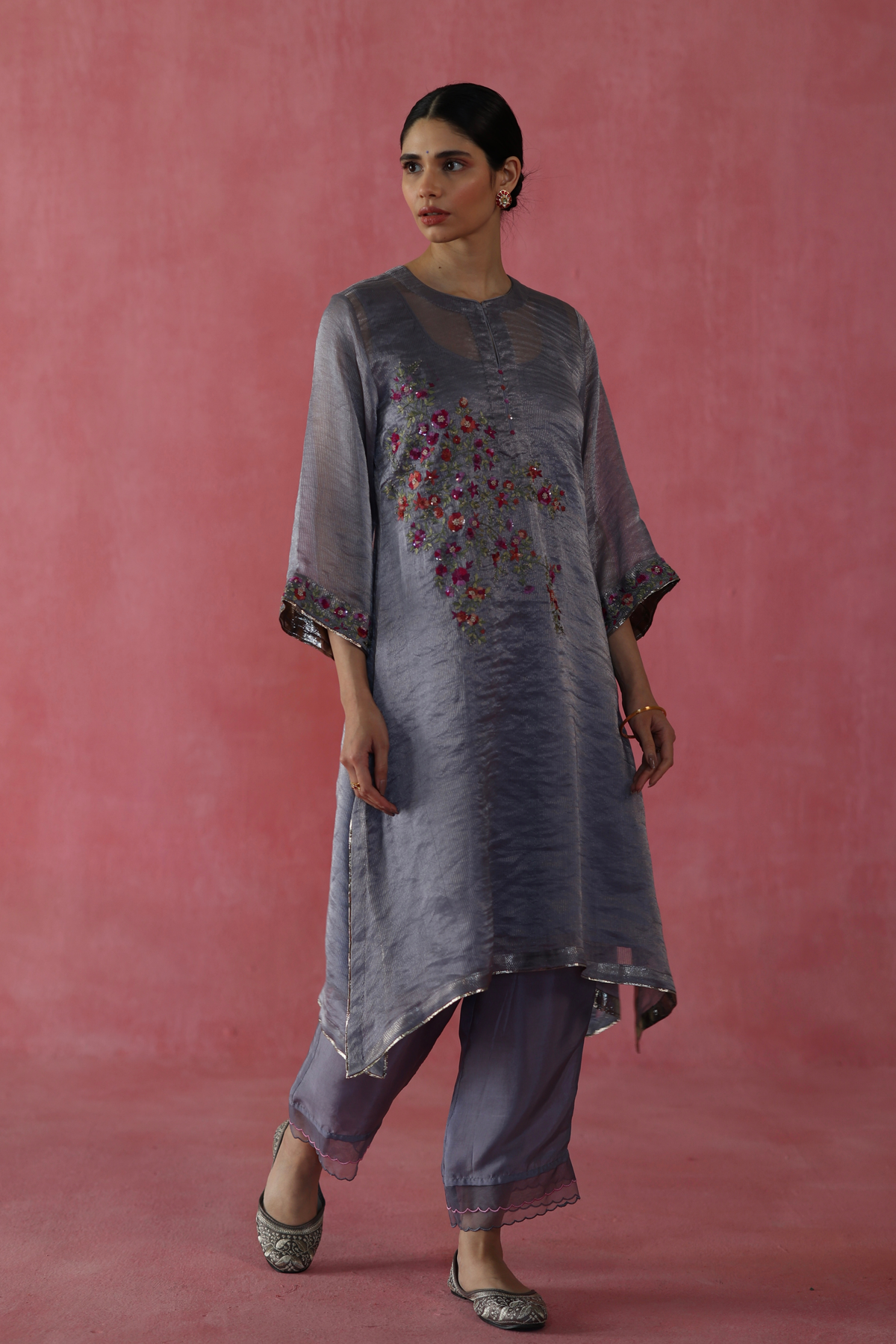 Grey Phirni Kurta Set